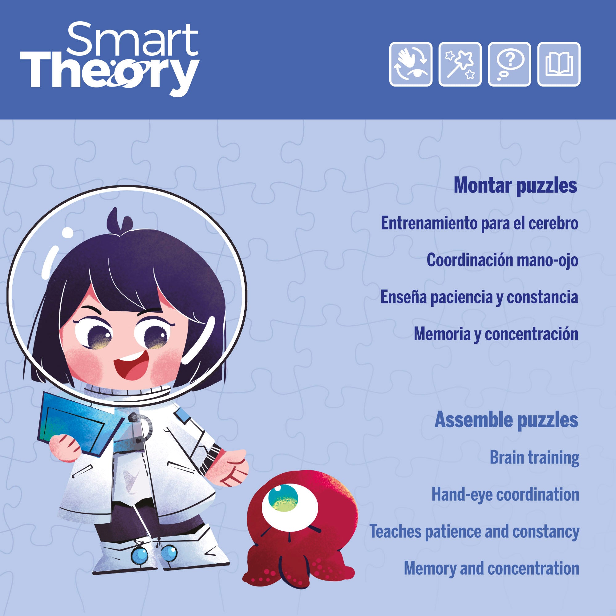 Puzzle espacio 72 piezas grandes Smart Theory