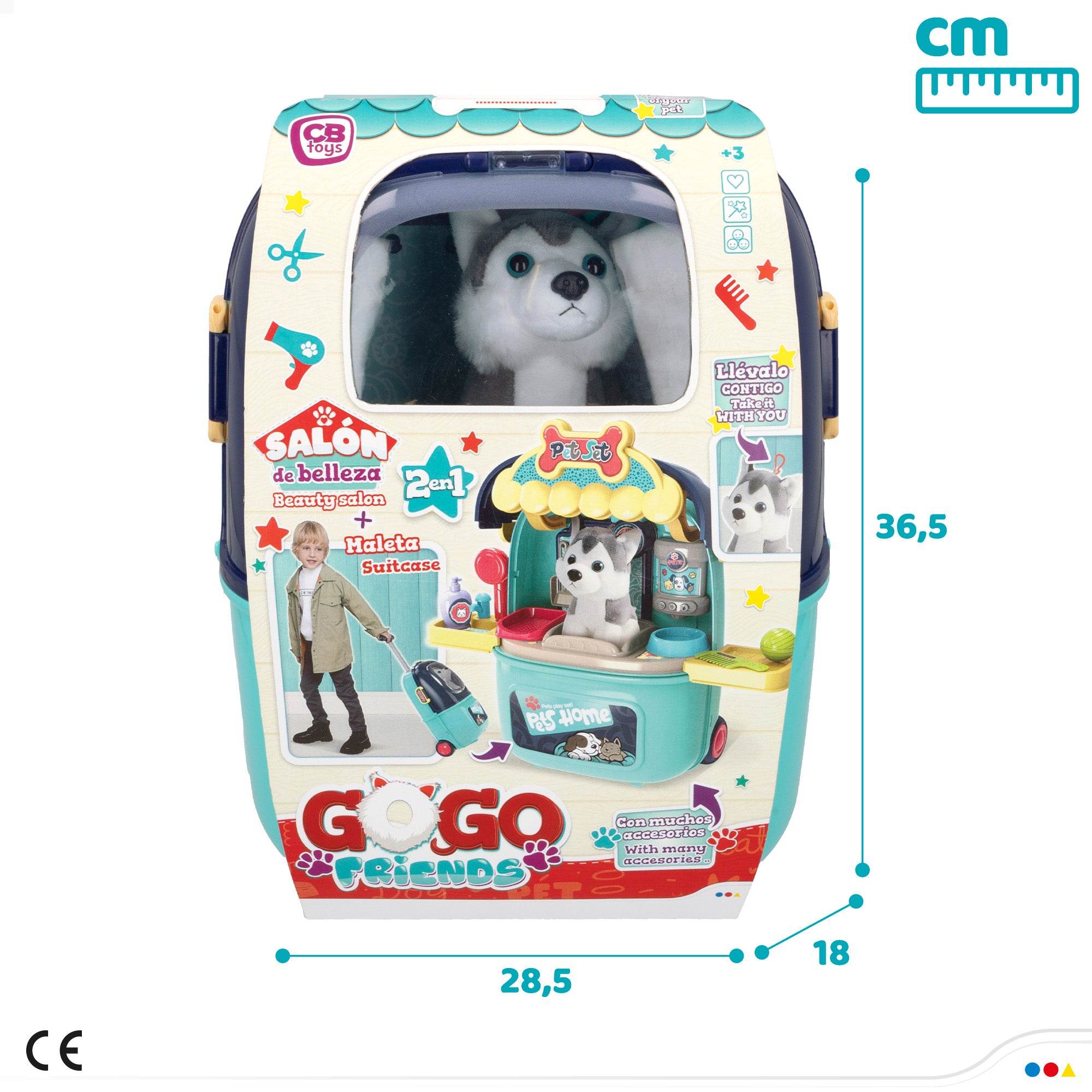 Maletín peluquería canina juguete 2 en 1 Go Go Friends