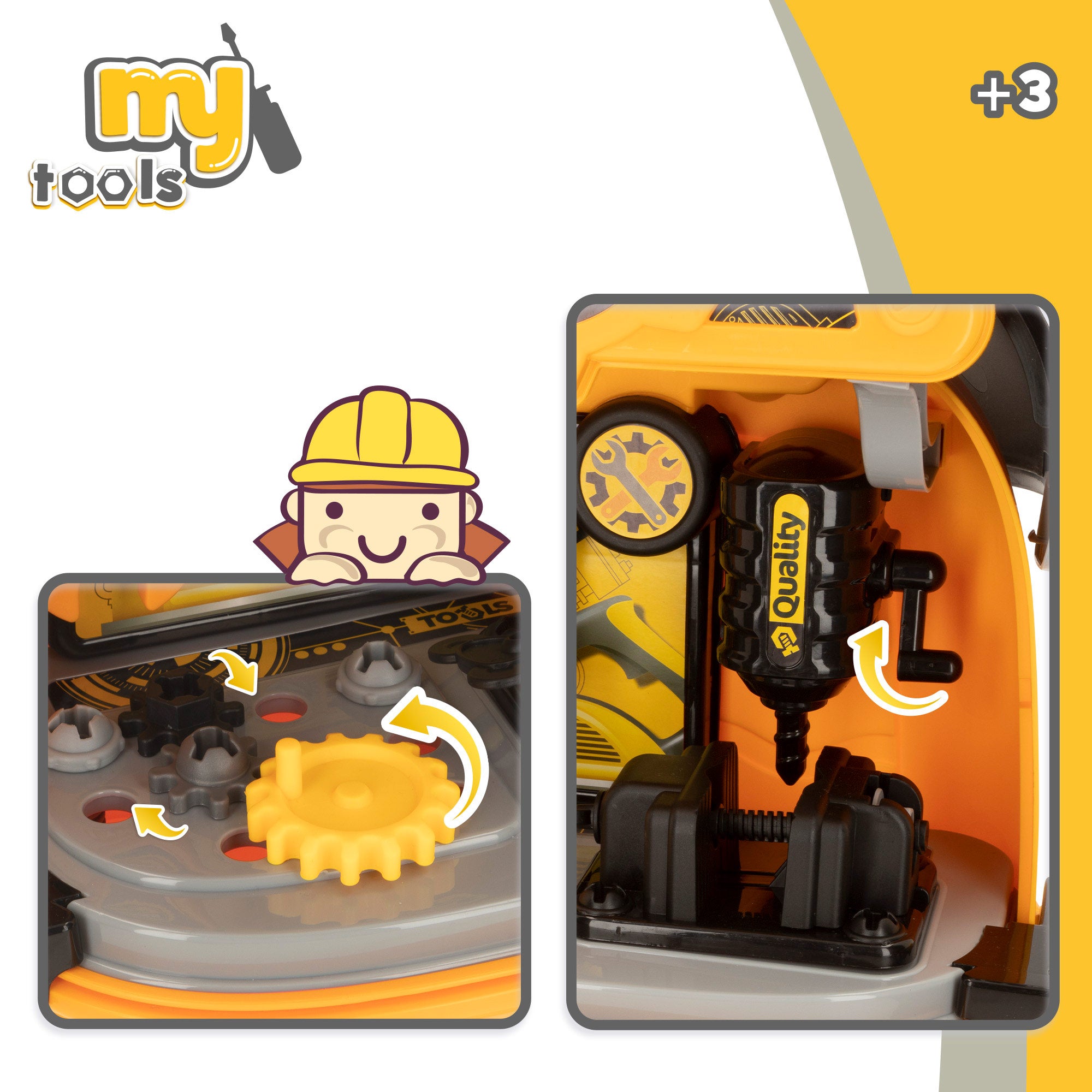 Maletín herramientas de juguete portátil 2 en 1 My Tools