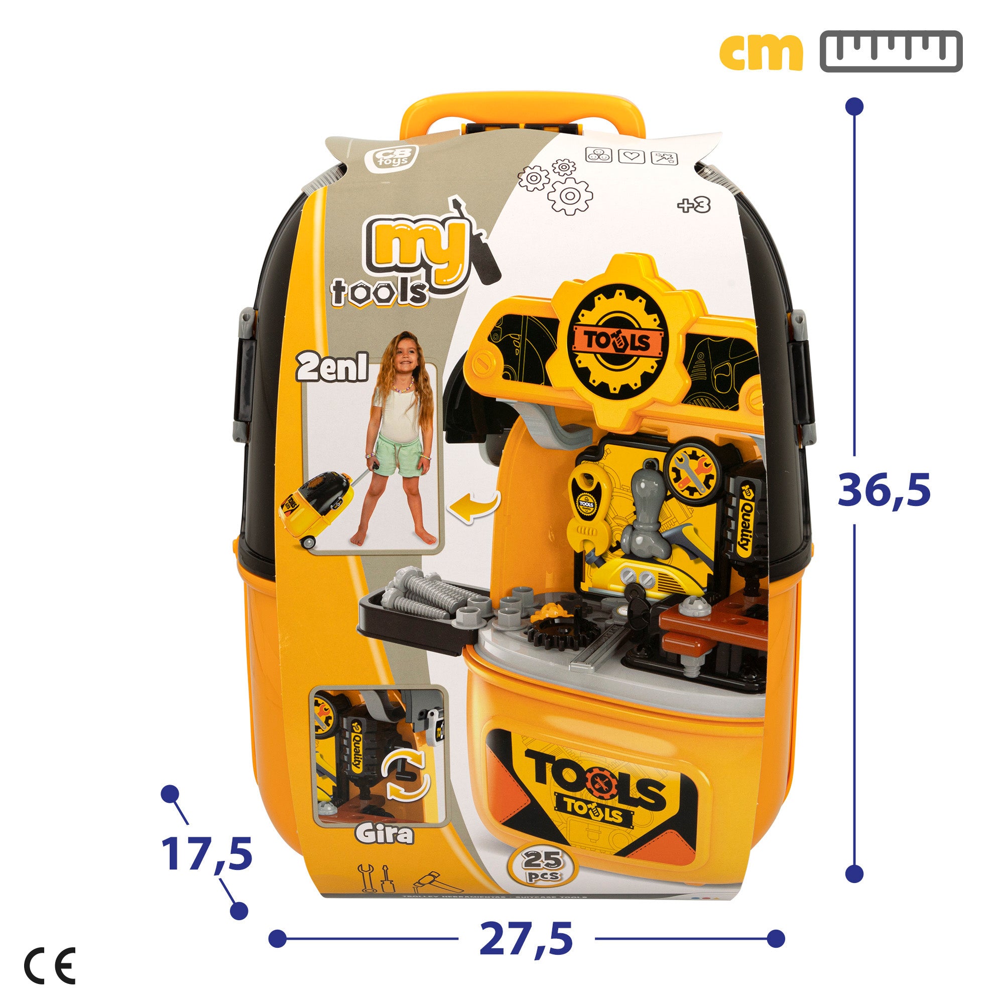 Maletín herramientas de juguete portátil 2 en 1 My Tools