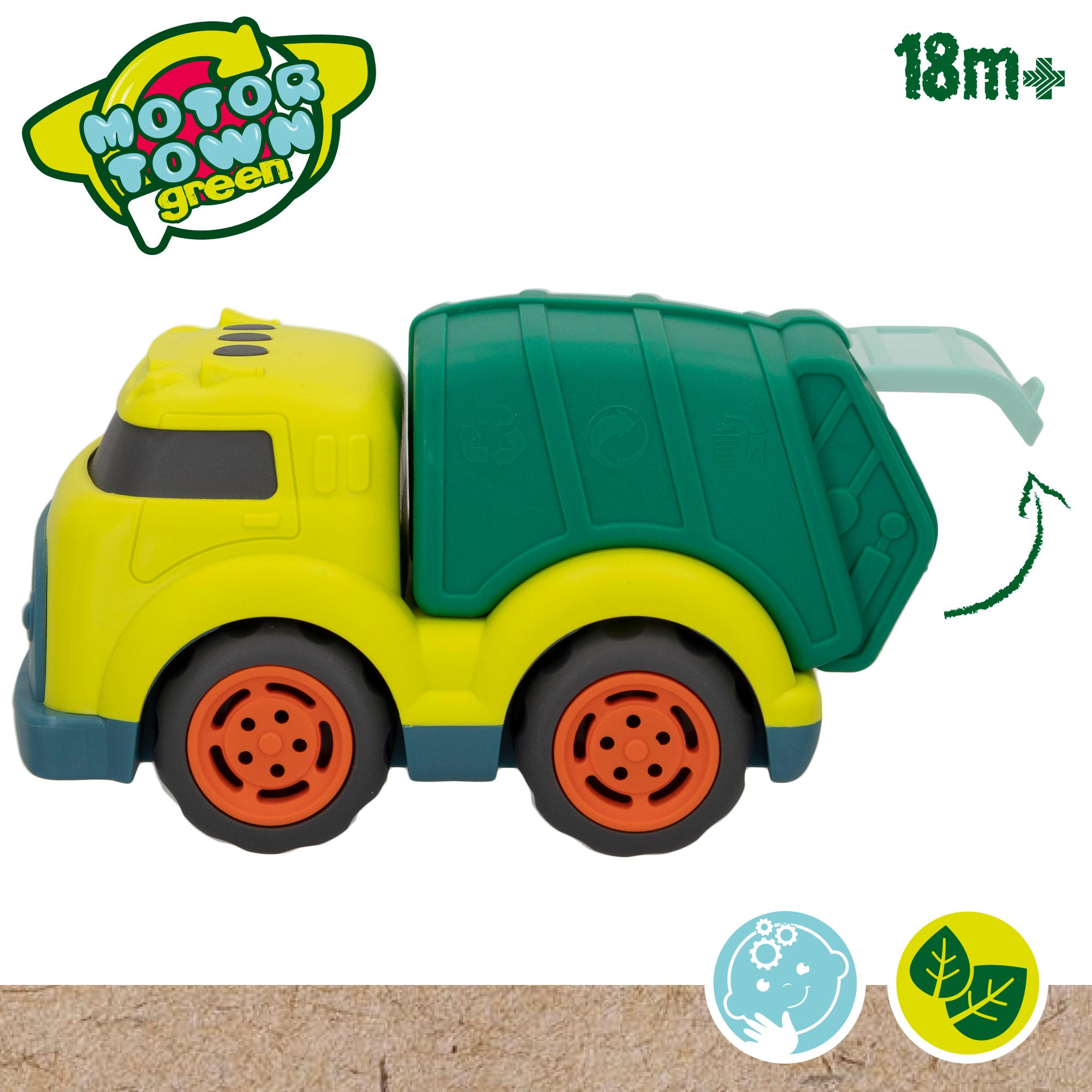 Motor Town Green Set camiones para niños de construcción