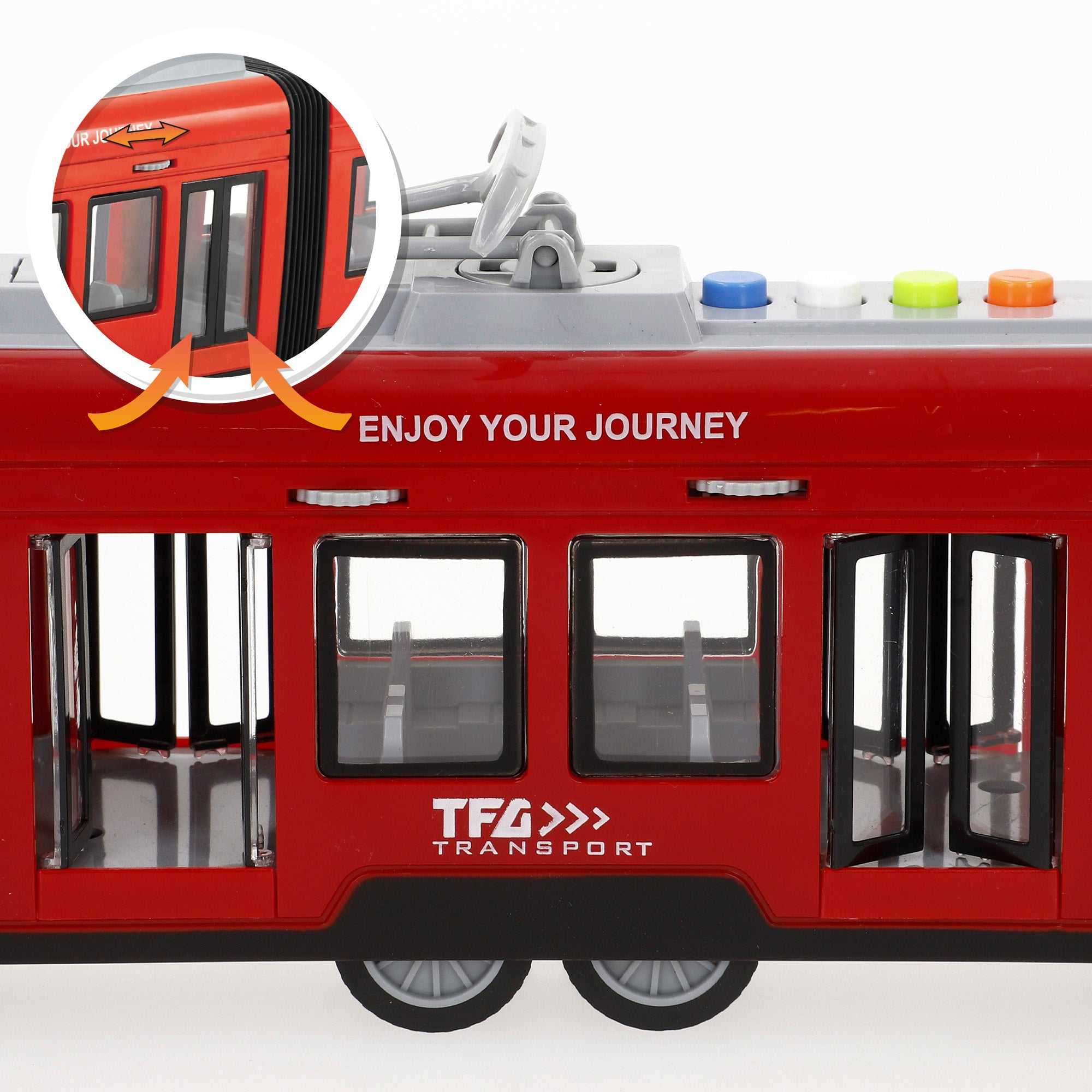 Tranvía urbano de juguete con luz y sonido 1:16 Speed & Go