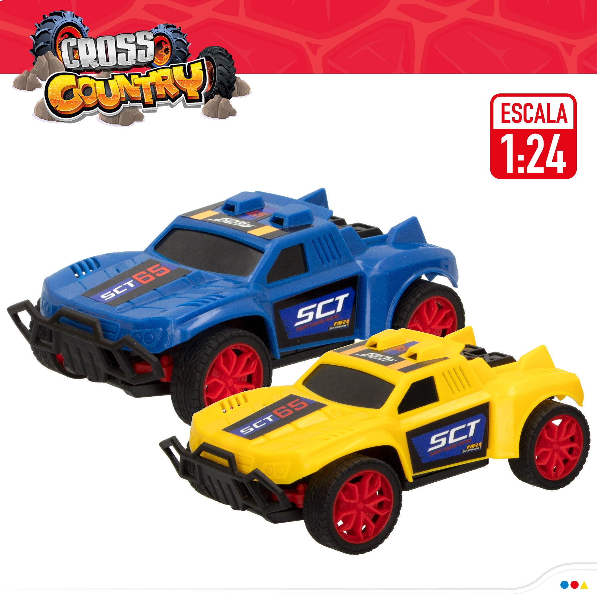 Pack 2 coches radiocontrol de rally 1:24 Speed & Go