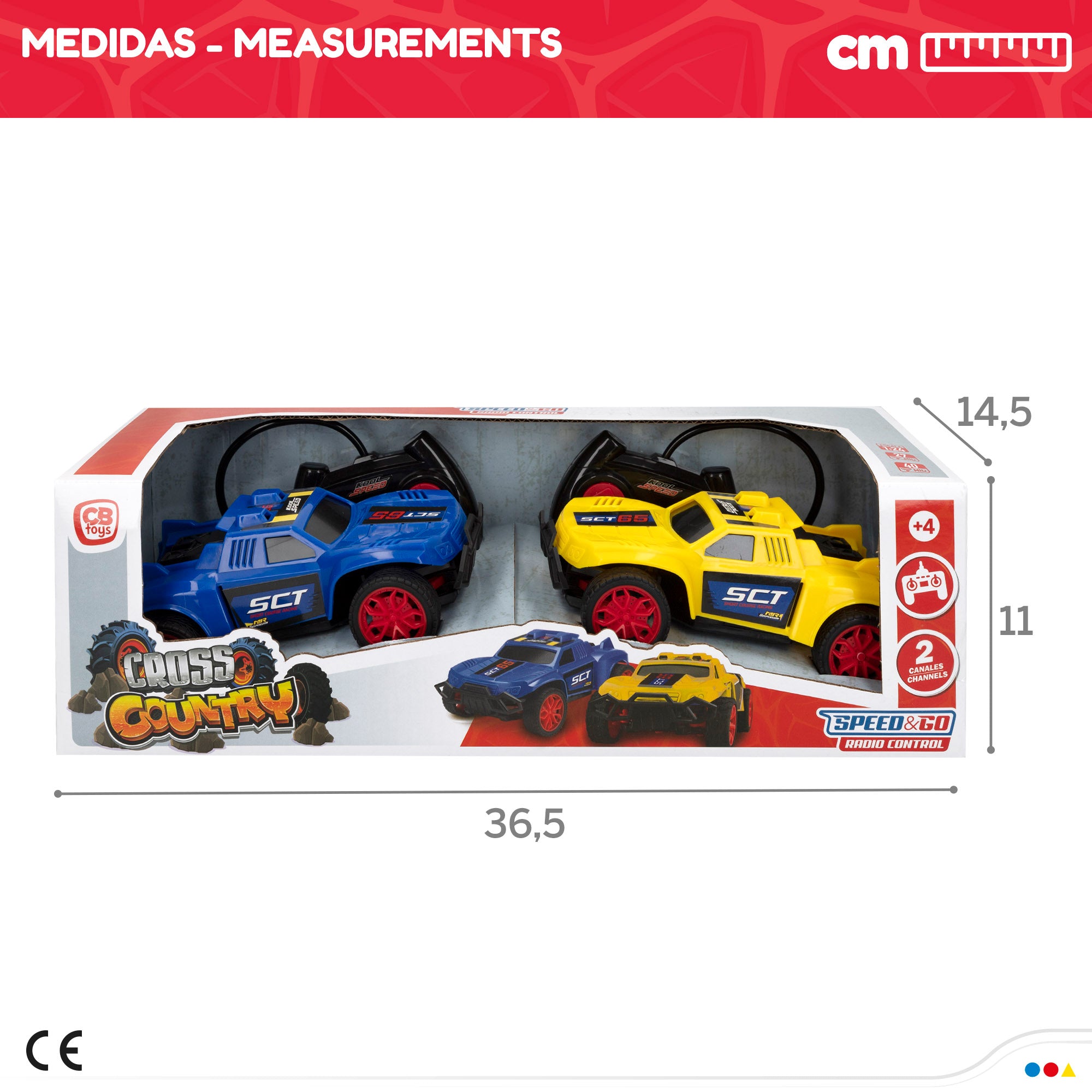 Pack 2 coches radiocontrol de rally 1:24 Speed & Go