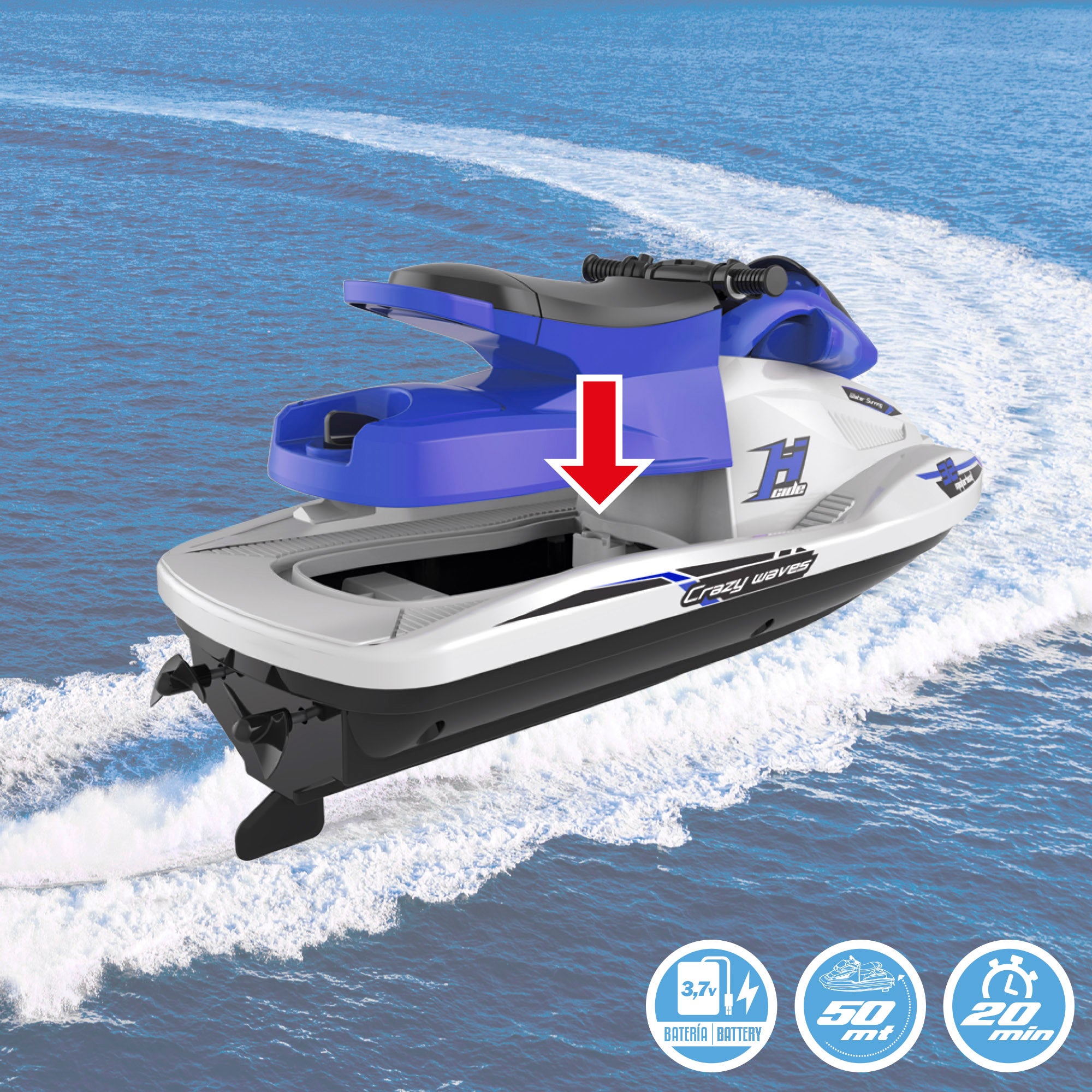 Moto de agua radiocontrol 1:47 Racing Boat