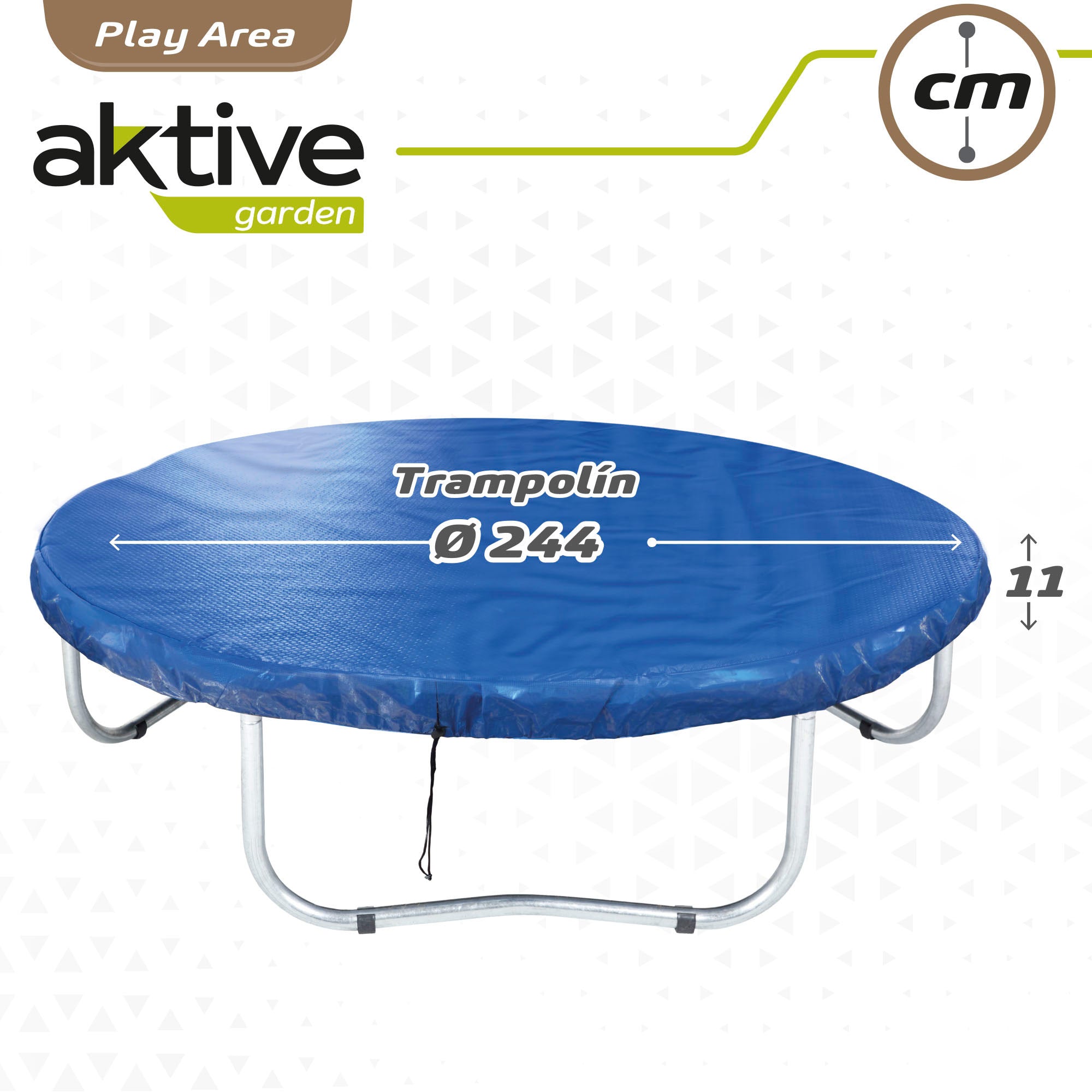 Protector cama elástica Ø244 cm waterproof con protección UV Aktive