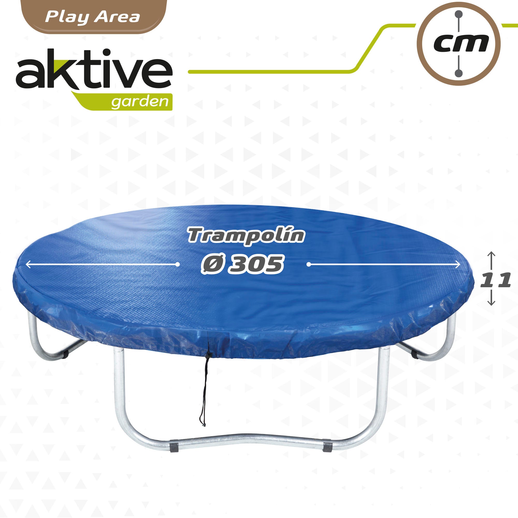 Protector cama elástica Ø305 cm waterproof con protección UV Aktive