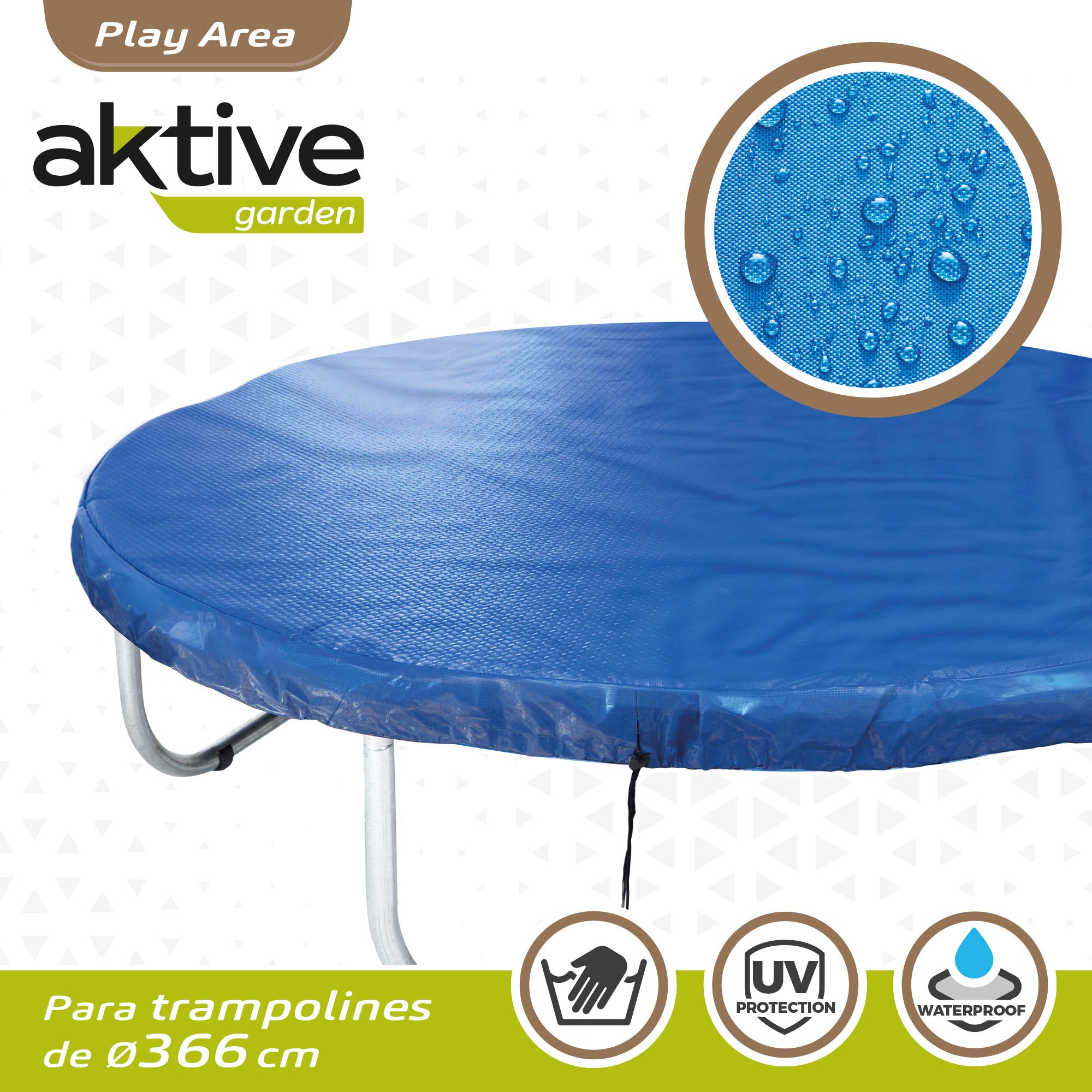 Protector cama elástica Ø366 cm waterproof con protección UV Aktive