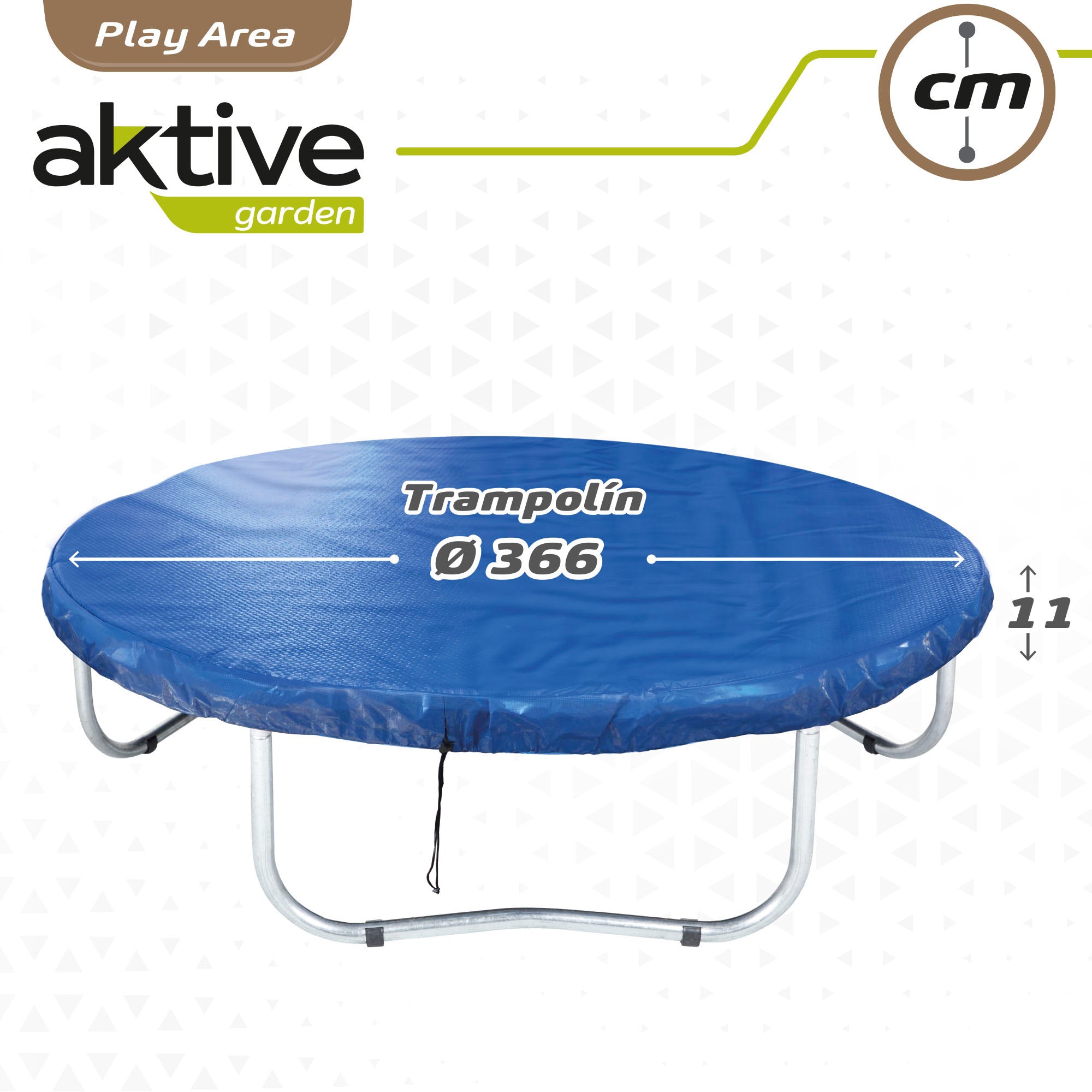 Protector cama elástica Ø366 cm waterproof con protección UV Aktive