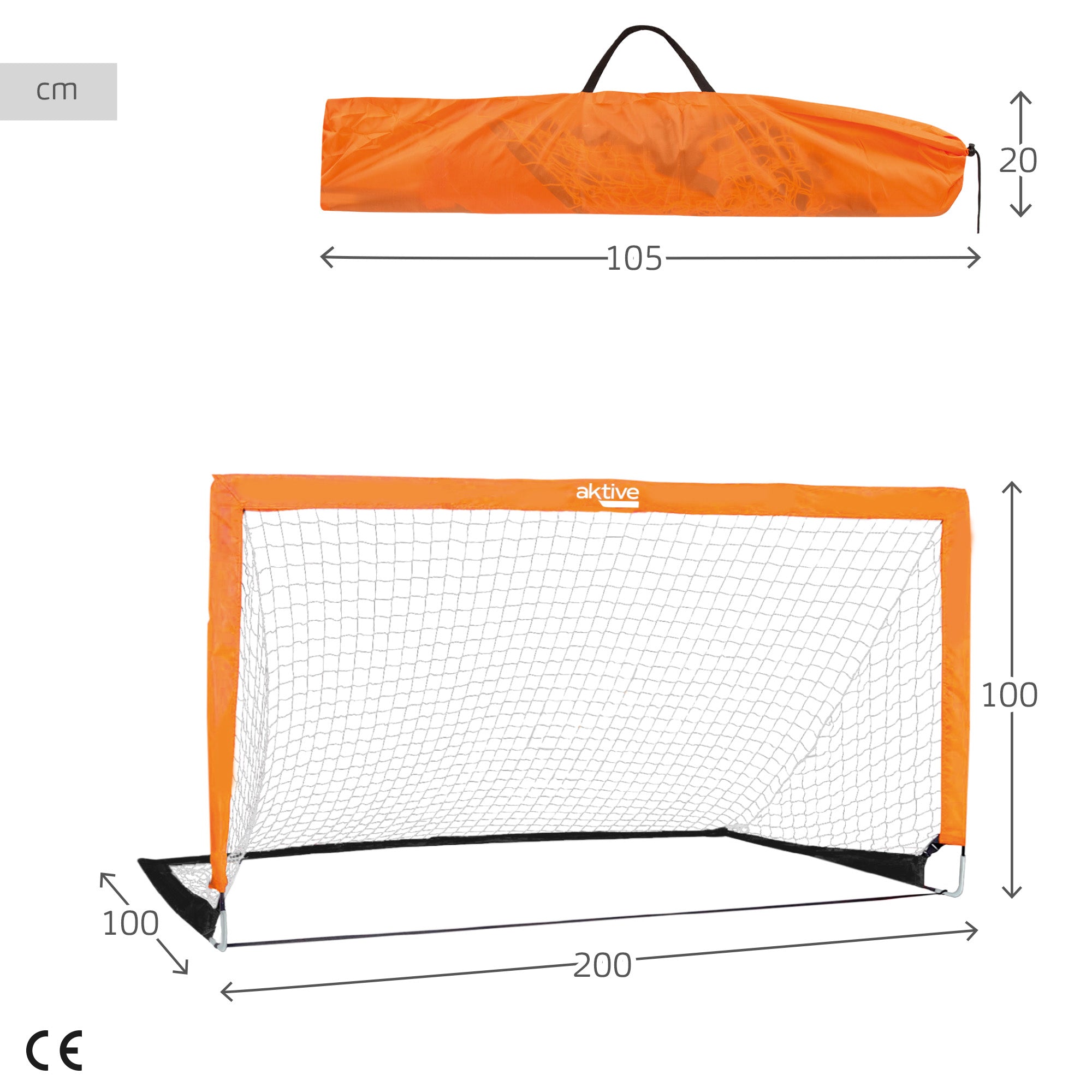 Portería de fútbol plegable Aktive Sports