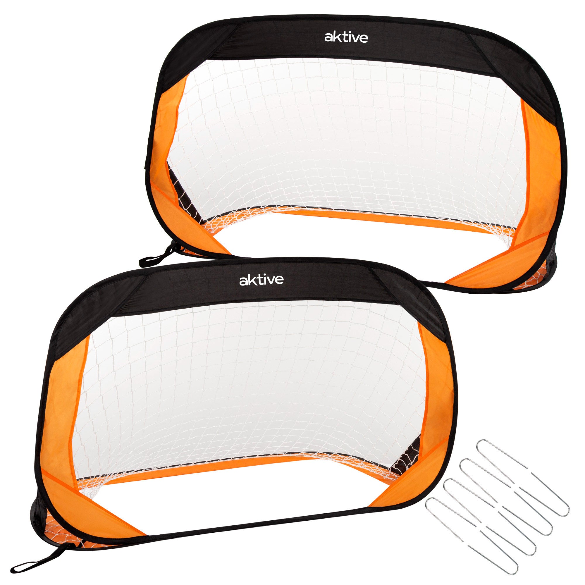 Set 2 Porterías de fútbol Pop-Up Aktive Sports