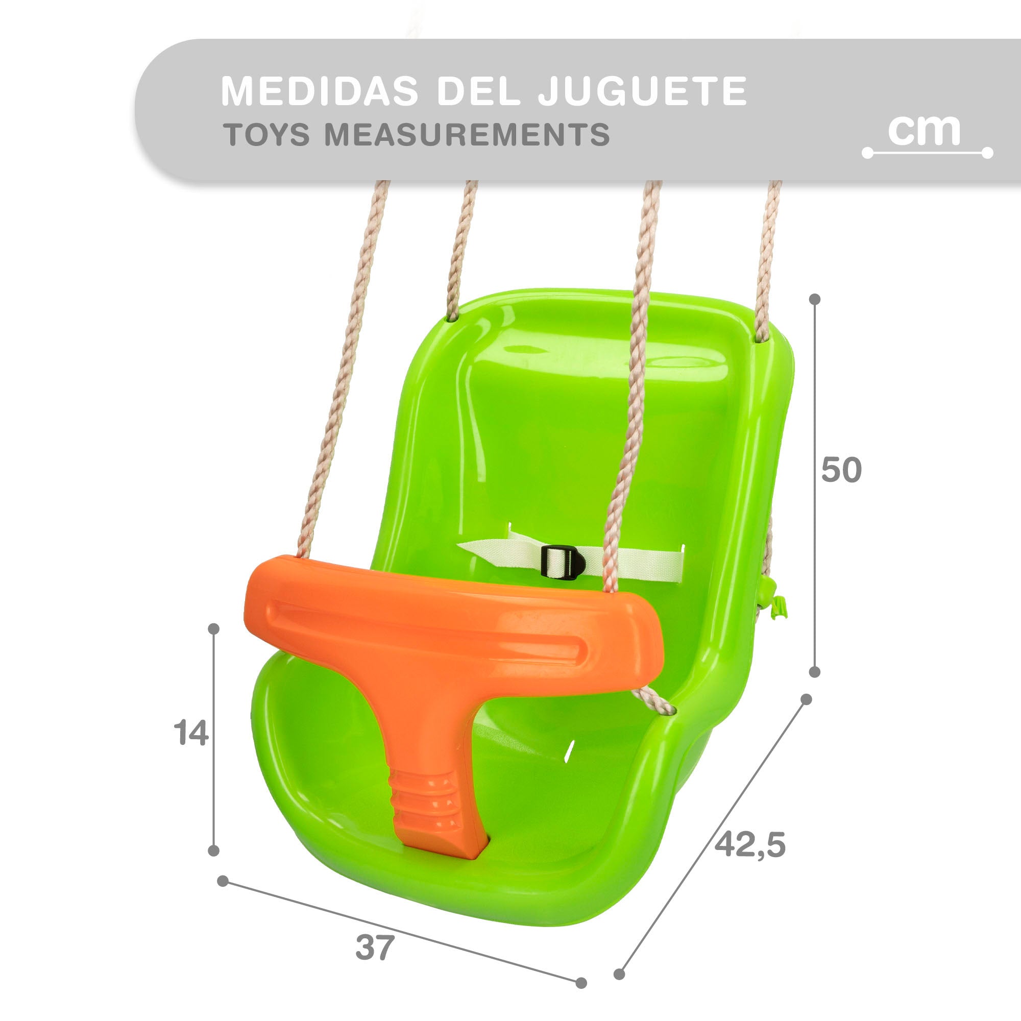 Asiento columpio infantil con cinturón ajustable CB Toys