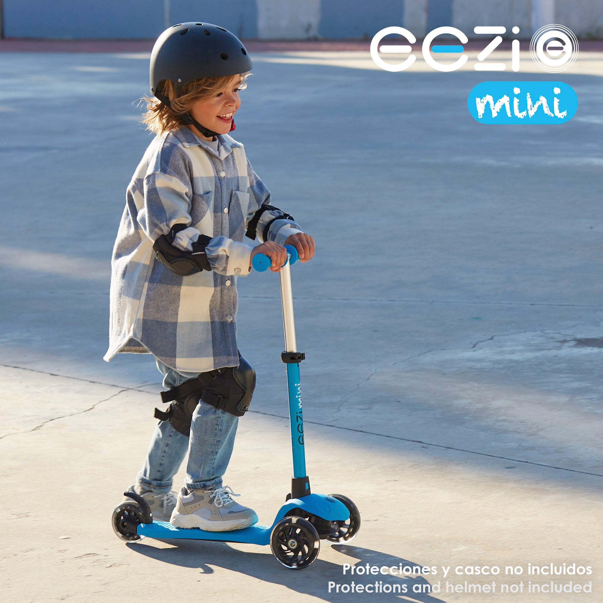 Patinete 3 ruedas azul con manillar desmontable EEZI