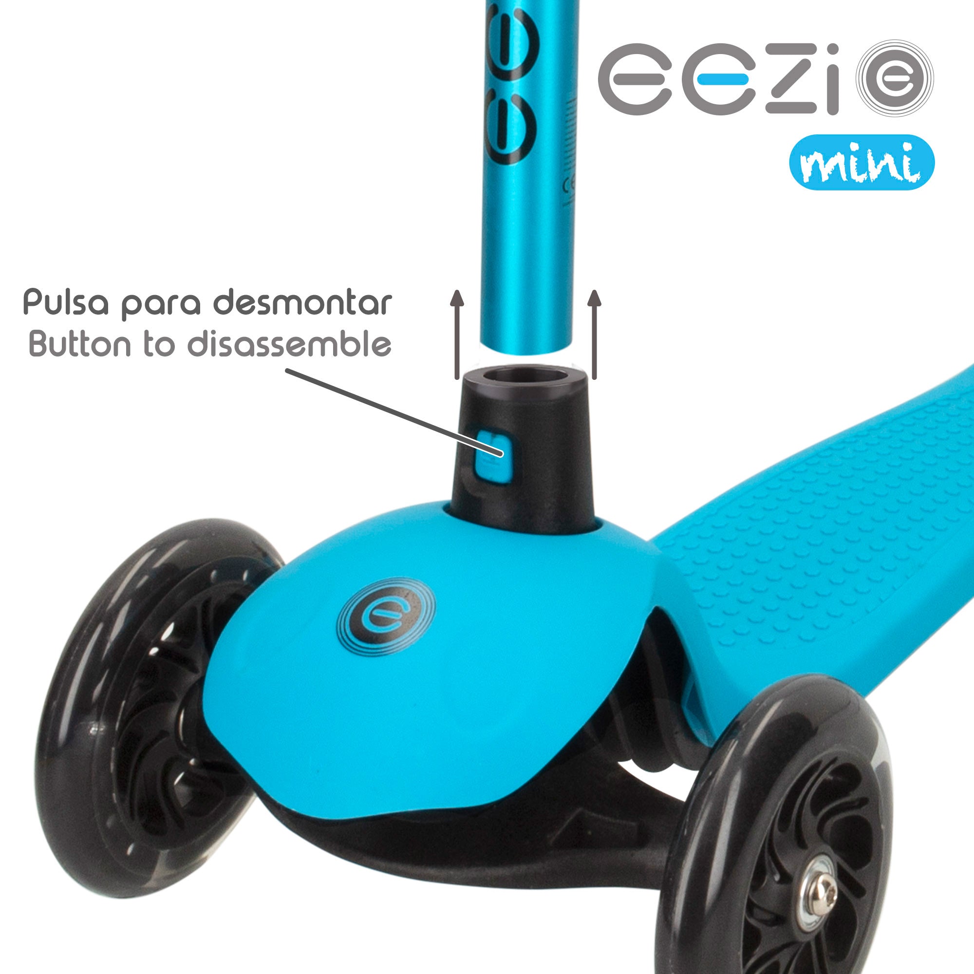 Patinete 3 ruedas azul con manillar desmontable EEZI
