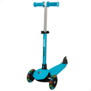 Patinete 3 ruedas azul con luces y manillar desmontable EEZI