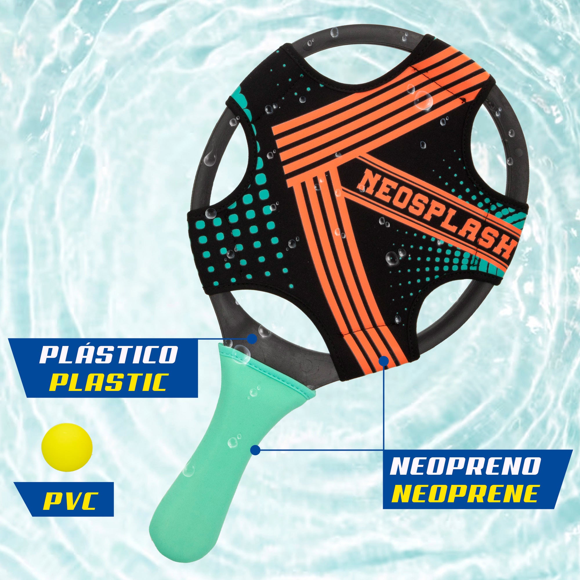 Set 2 palas de playa con pelota COLORBABY