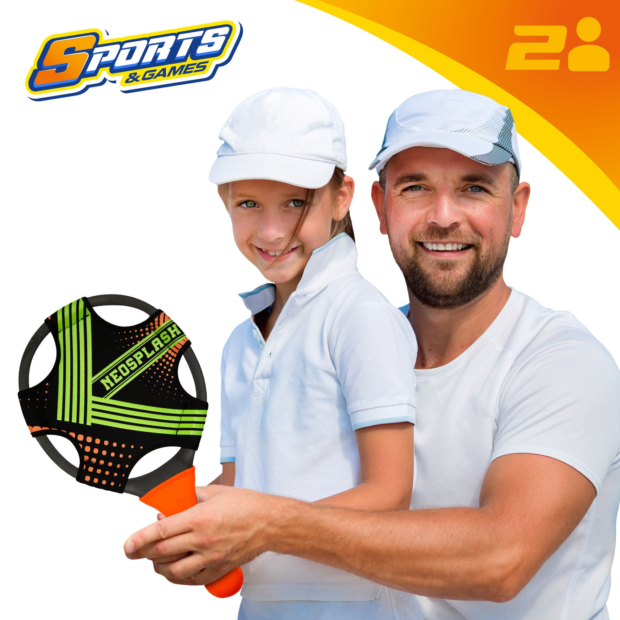 Set 2 palas de playa con pelota COLORBABY