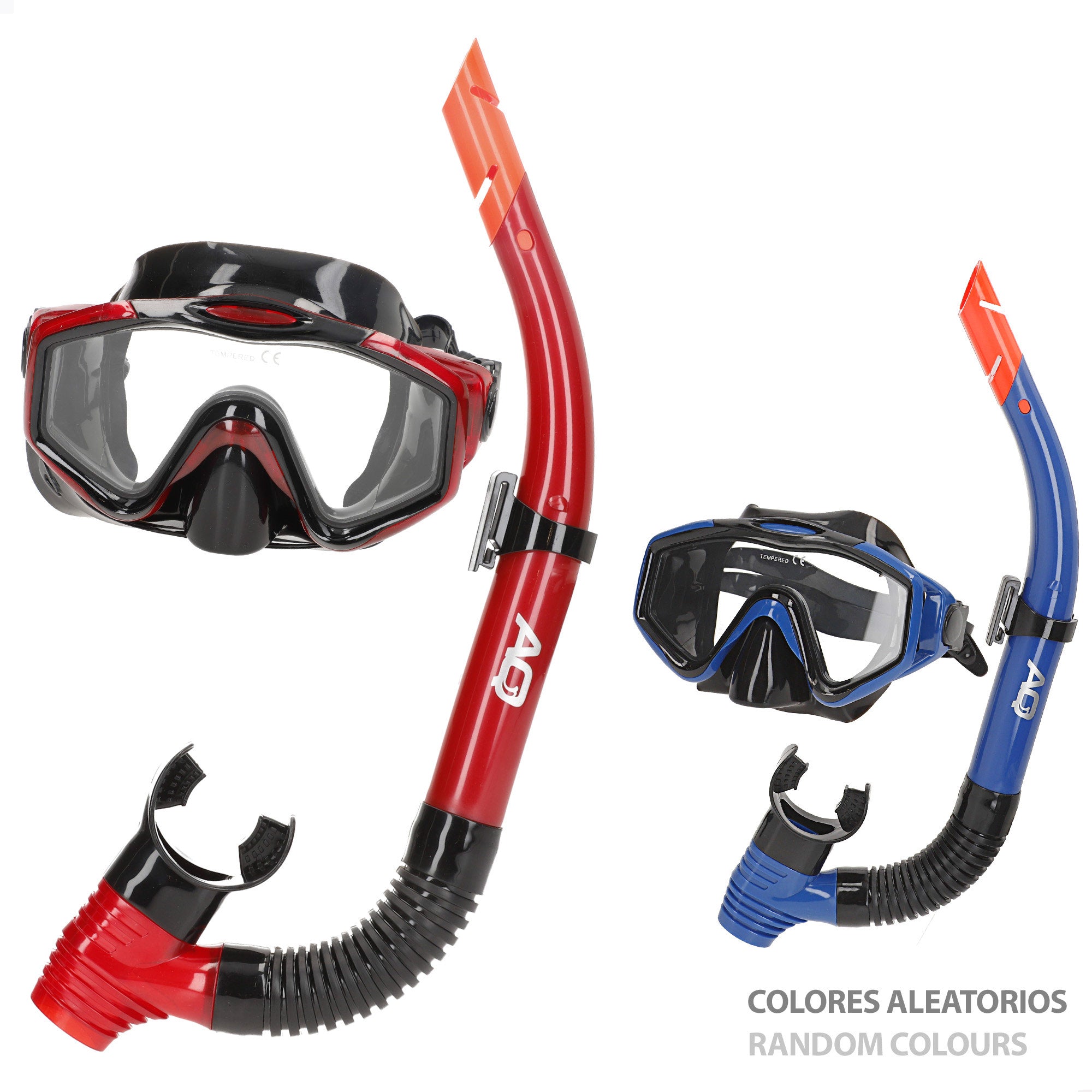 Aqua Sport Set gafas de buceo visión 150º y tubo adulto