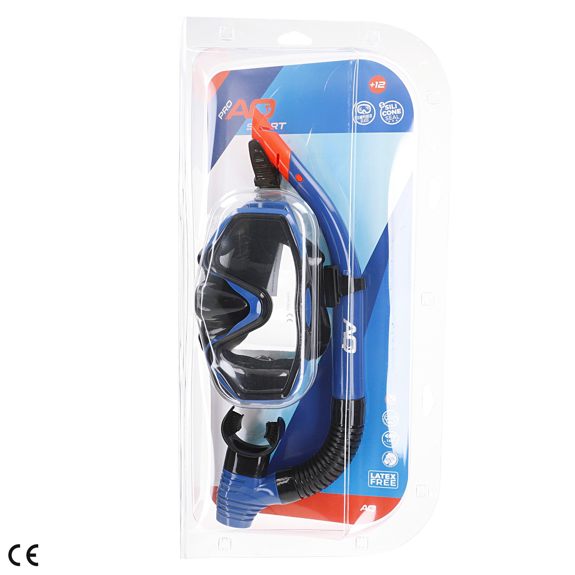 Aqua Sport Set gafas de buceo visión 150º y tubo adulto