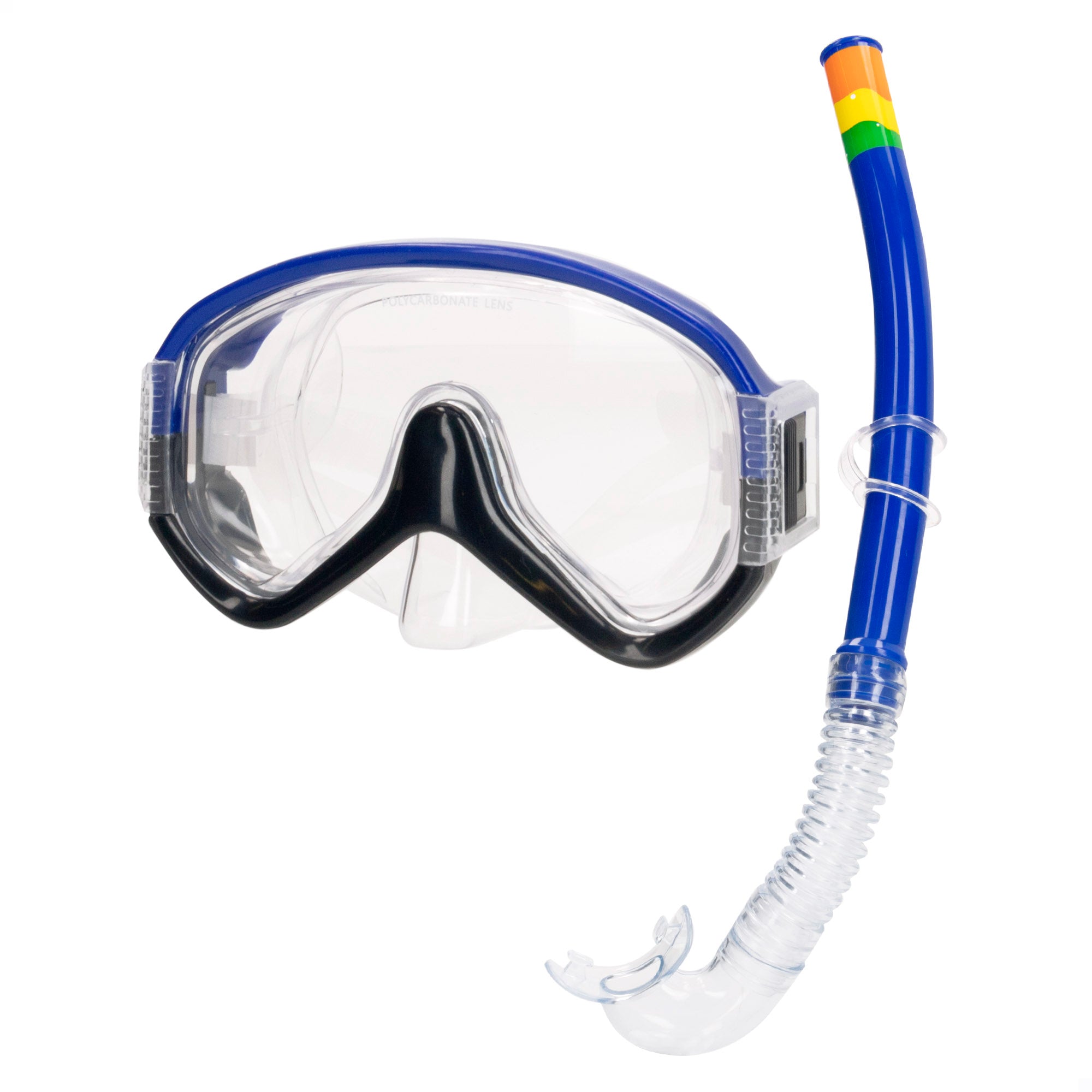 Aqua Sport Set gafas de buceo y tubo adulto azul/negro