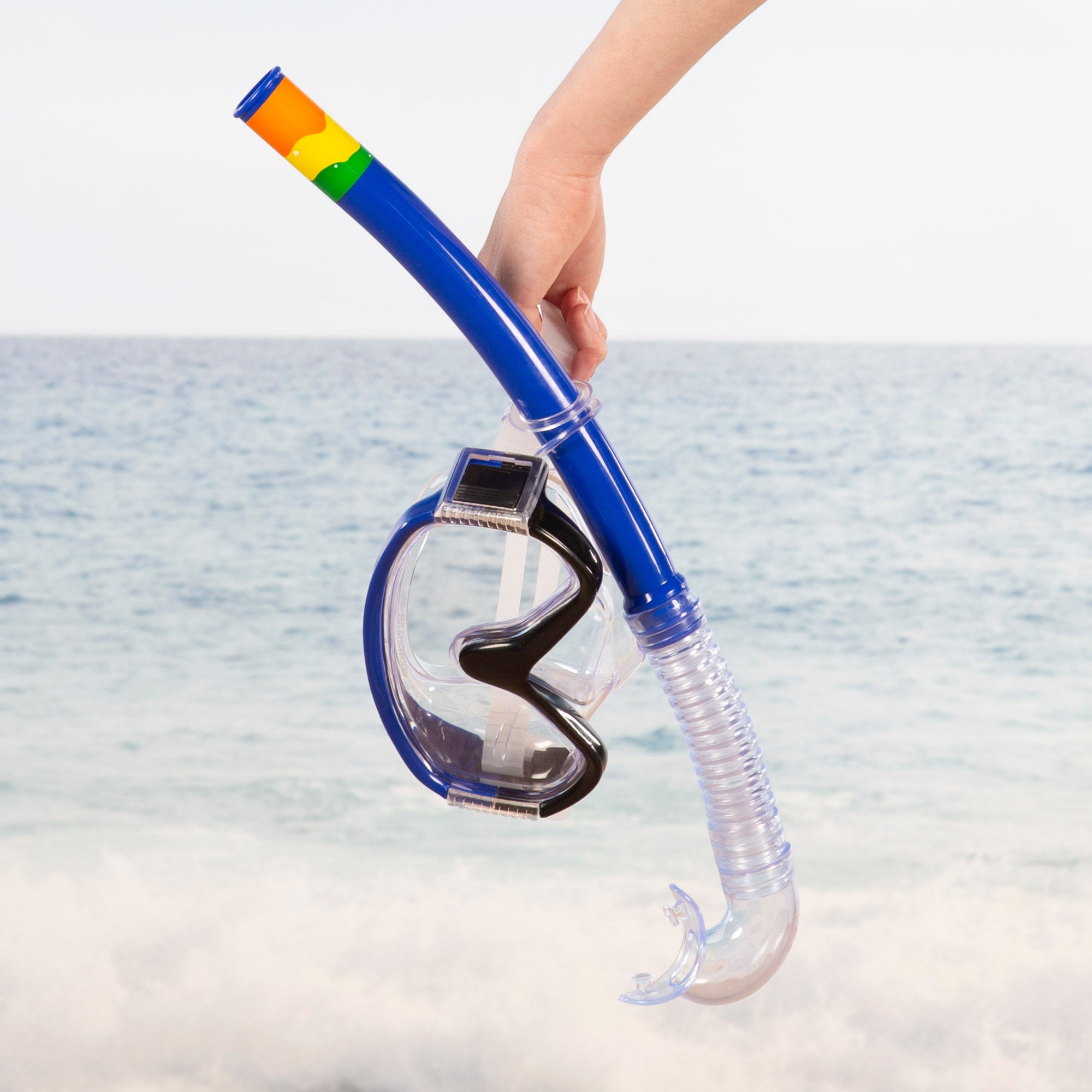 Aqua Sport Set gafas de buceo y tubo adulto azul/negro