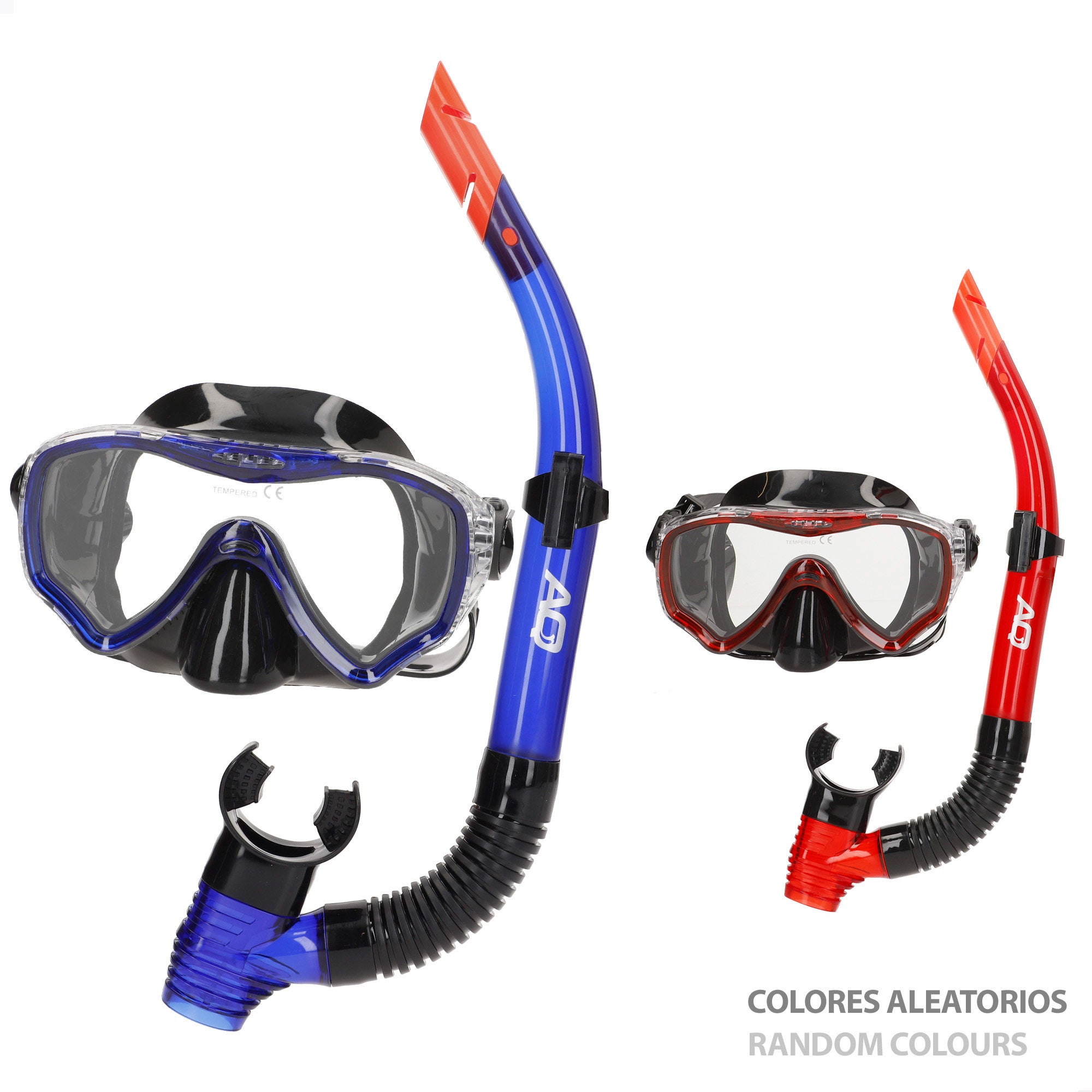 Aqua Sport Set gafas de buceo y tubo adulto con funda