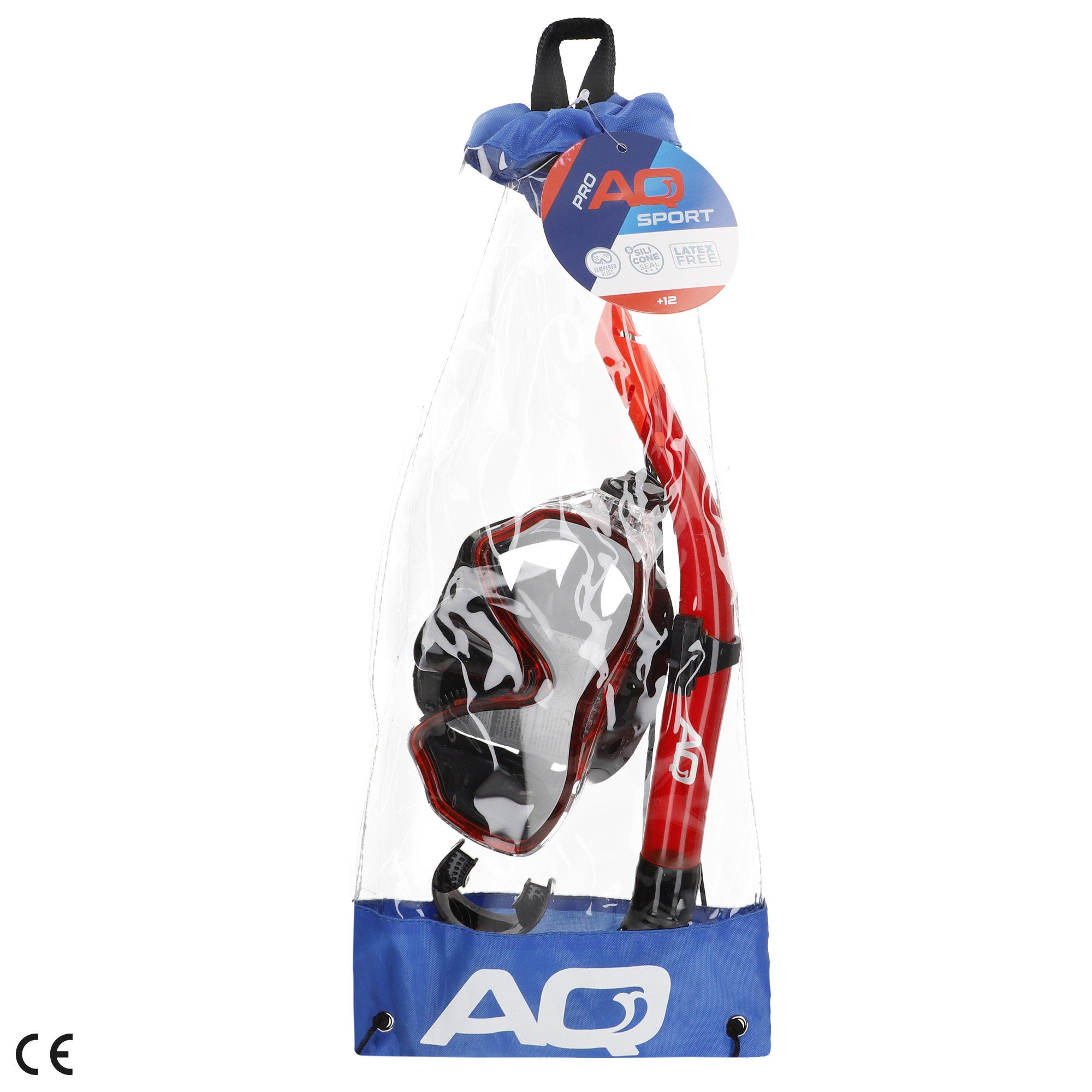 Aqua Sport Set gafas de buceo y tubo adulto con funda