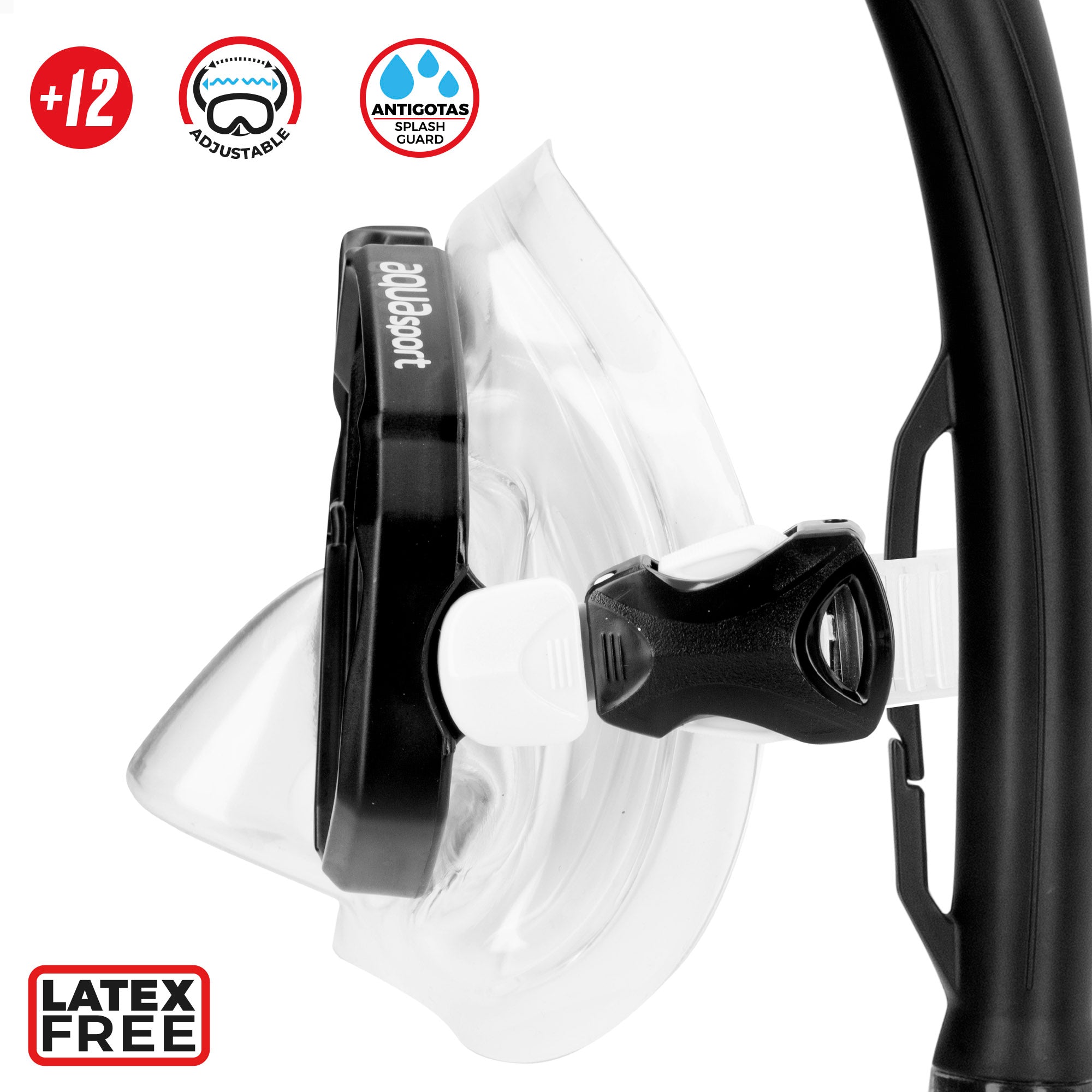 Aqua Sport Set gafas de buceo adulto con tubo y aletas T.42,5-47