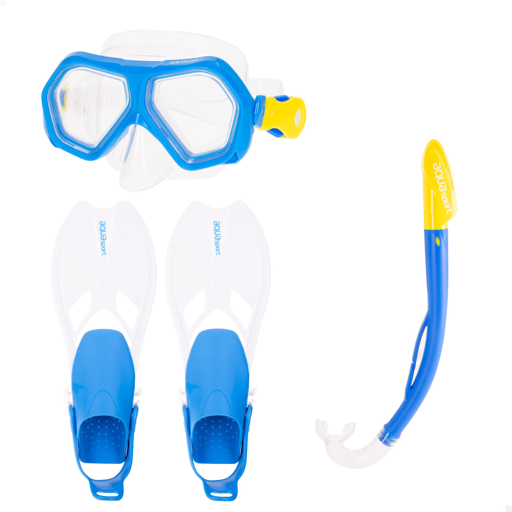 Aqua Sport Set gafas de buceo niños con tubo y aletas T.32-37