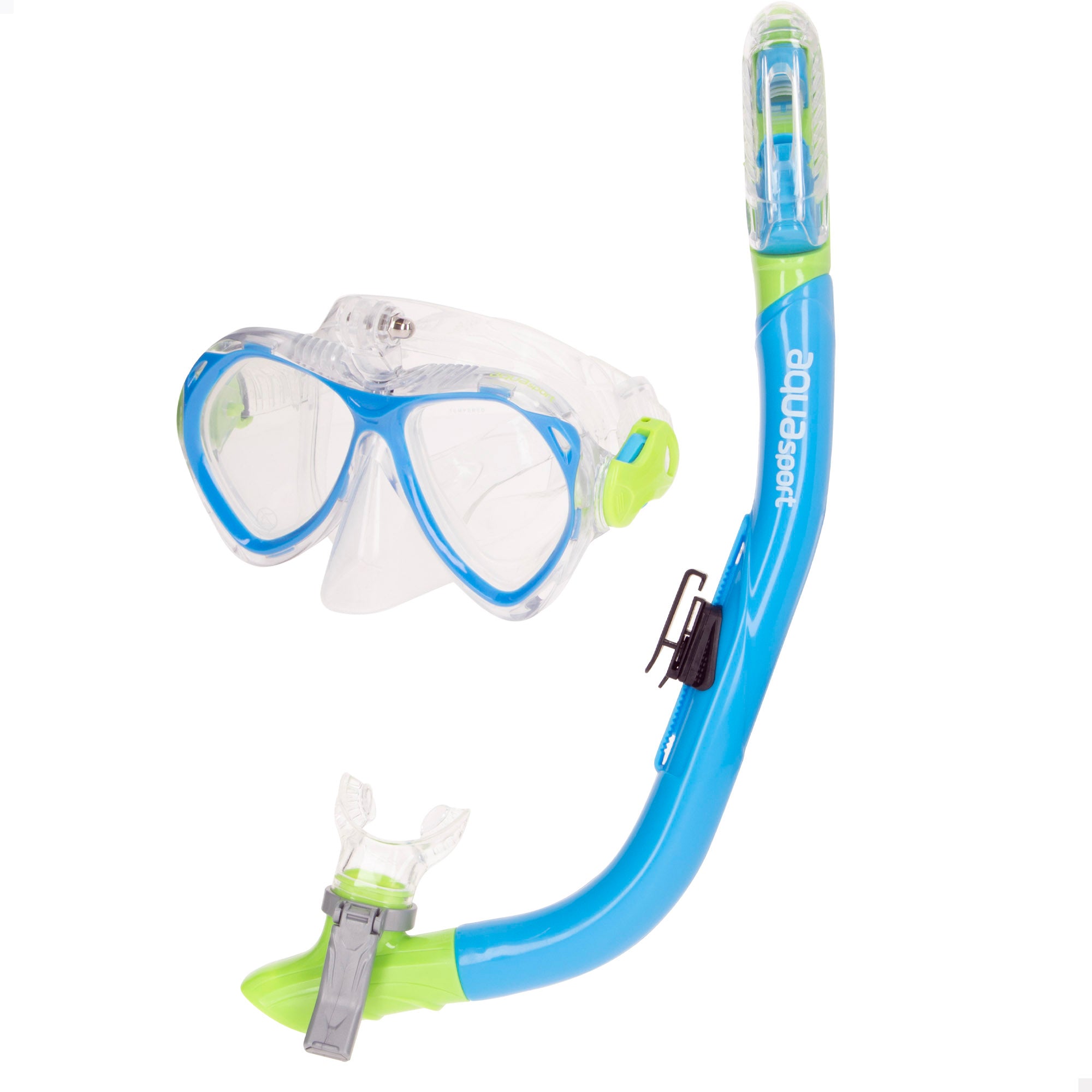 Aqua Sport Set gafas de buceo y tubo niños con soporte cámara