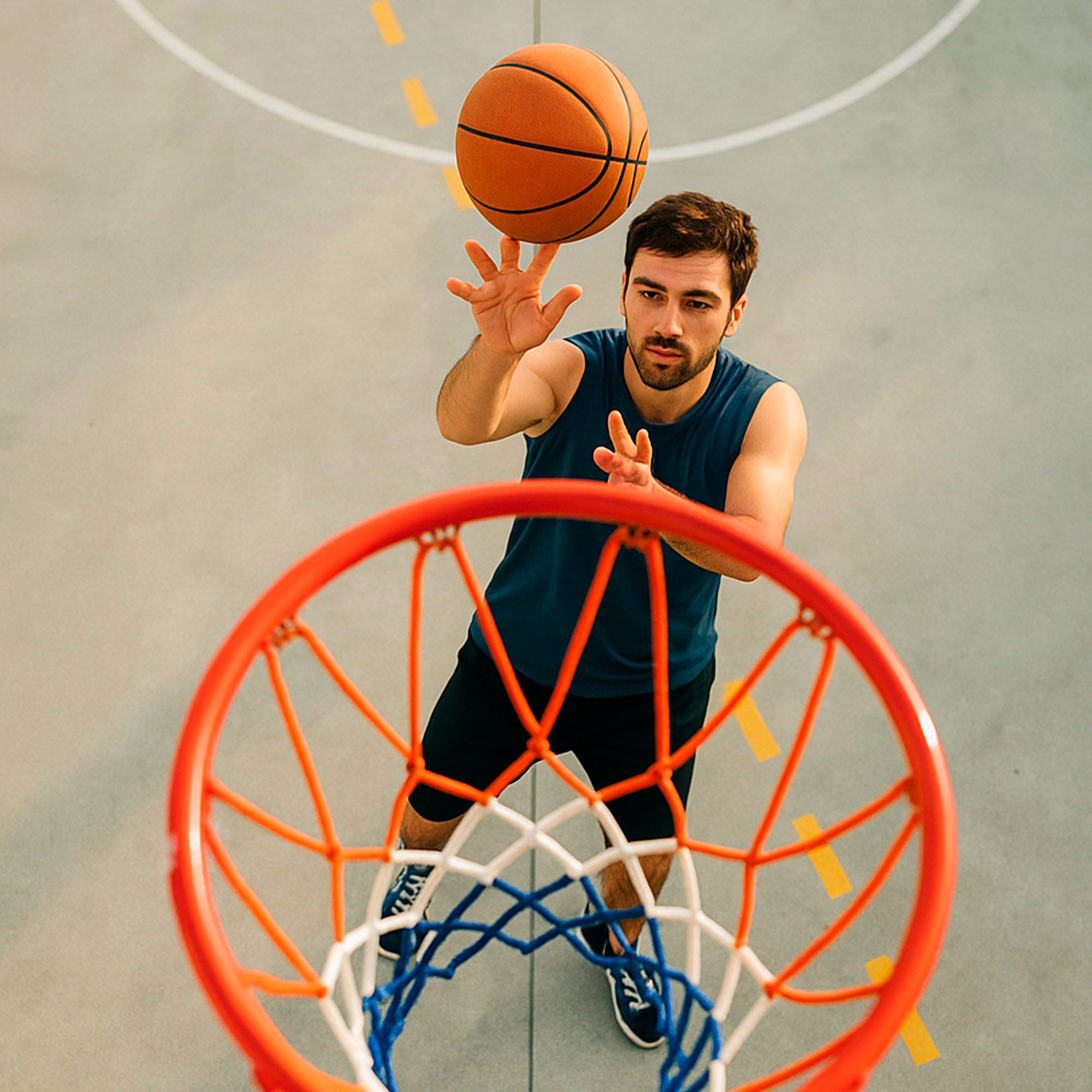 Aktive Canasta baloncesto de pared 45 cm con balón e hinchador