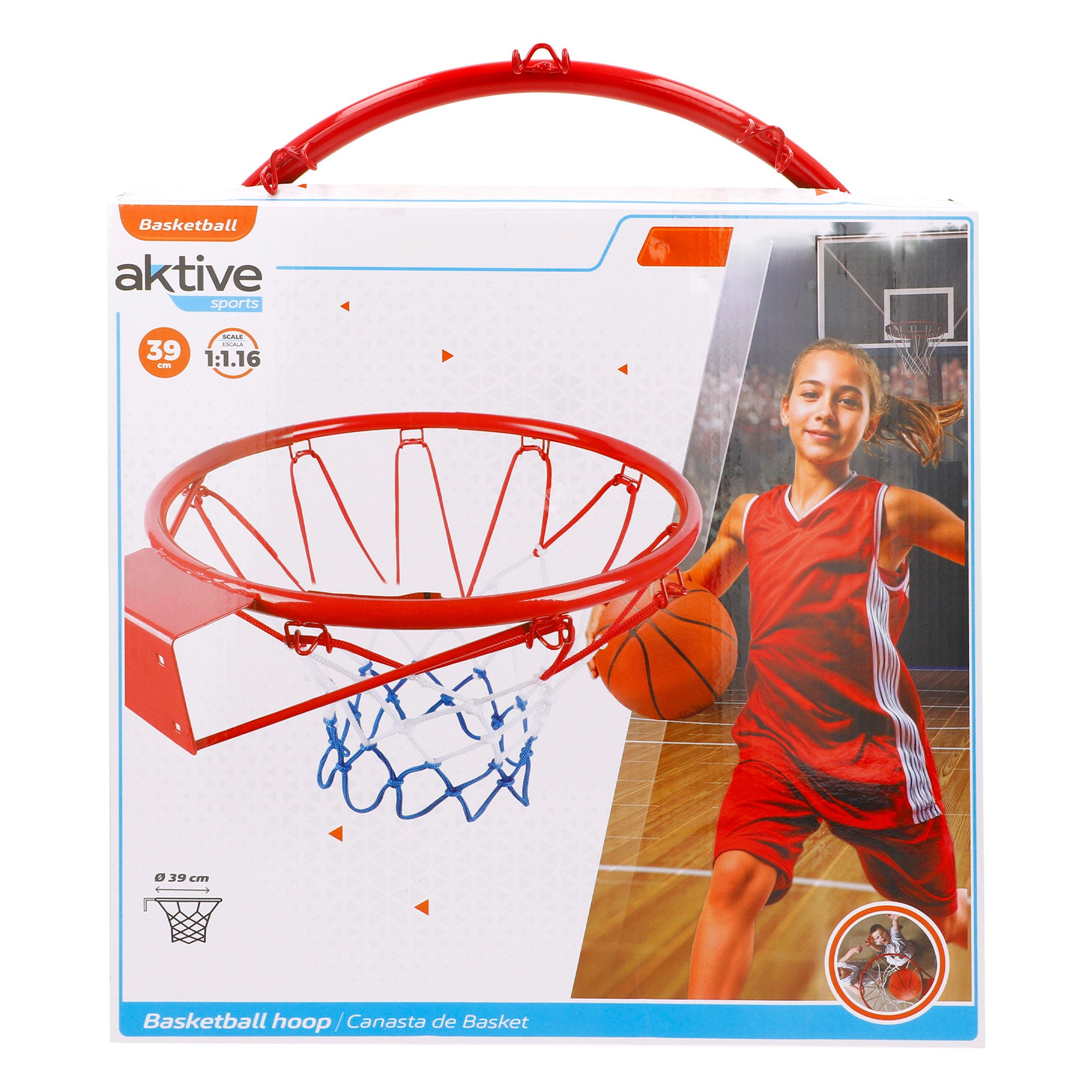 Aktive Canasta baloncesto de pared 39 cm