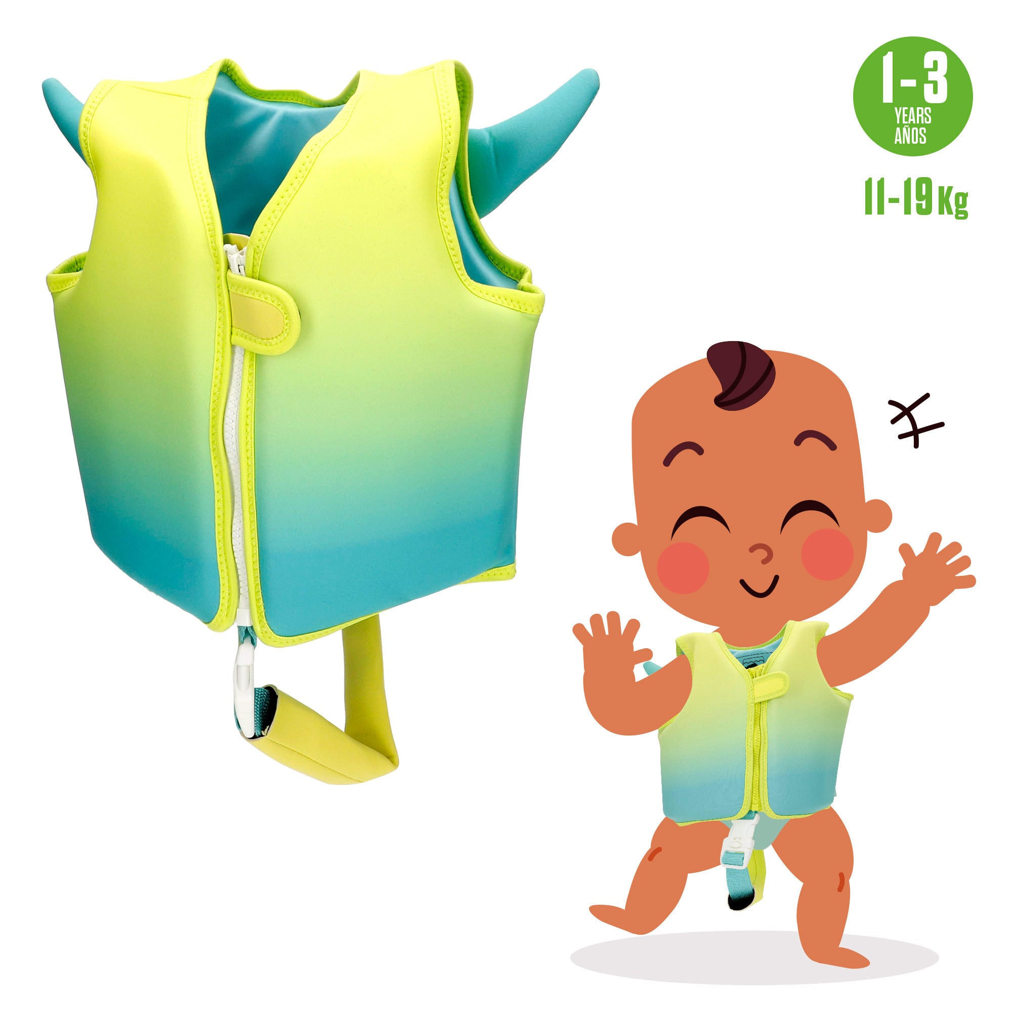 Chaleco neopreno niños flotación 1-3 años Aqua Sport