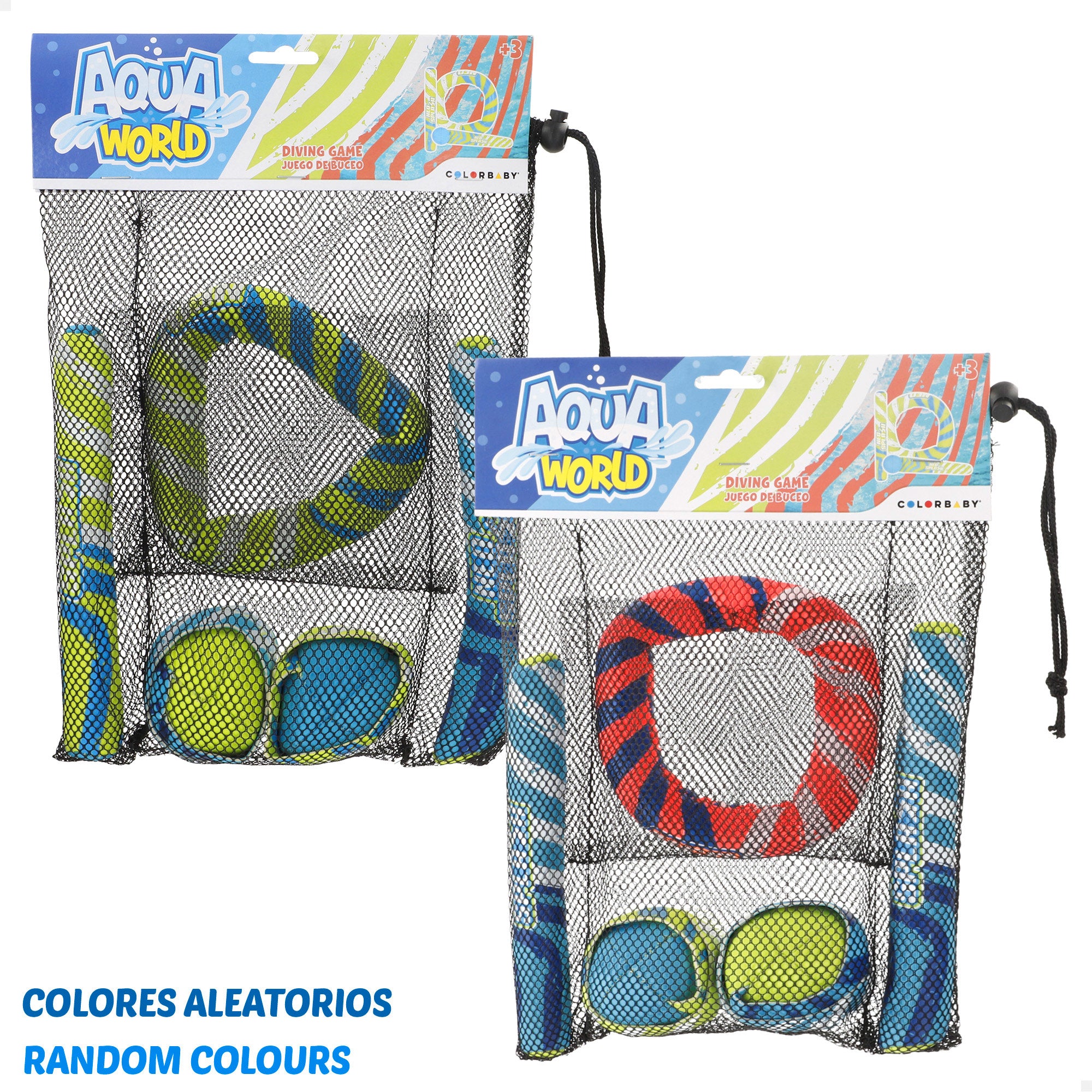 Set de 3 juegos acuáticos de buceo Aqua World