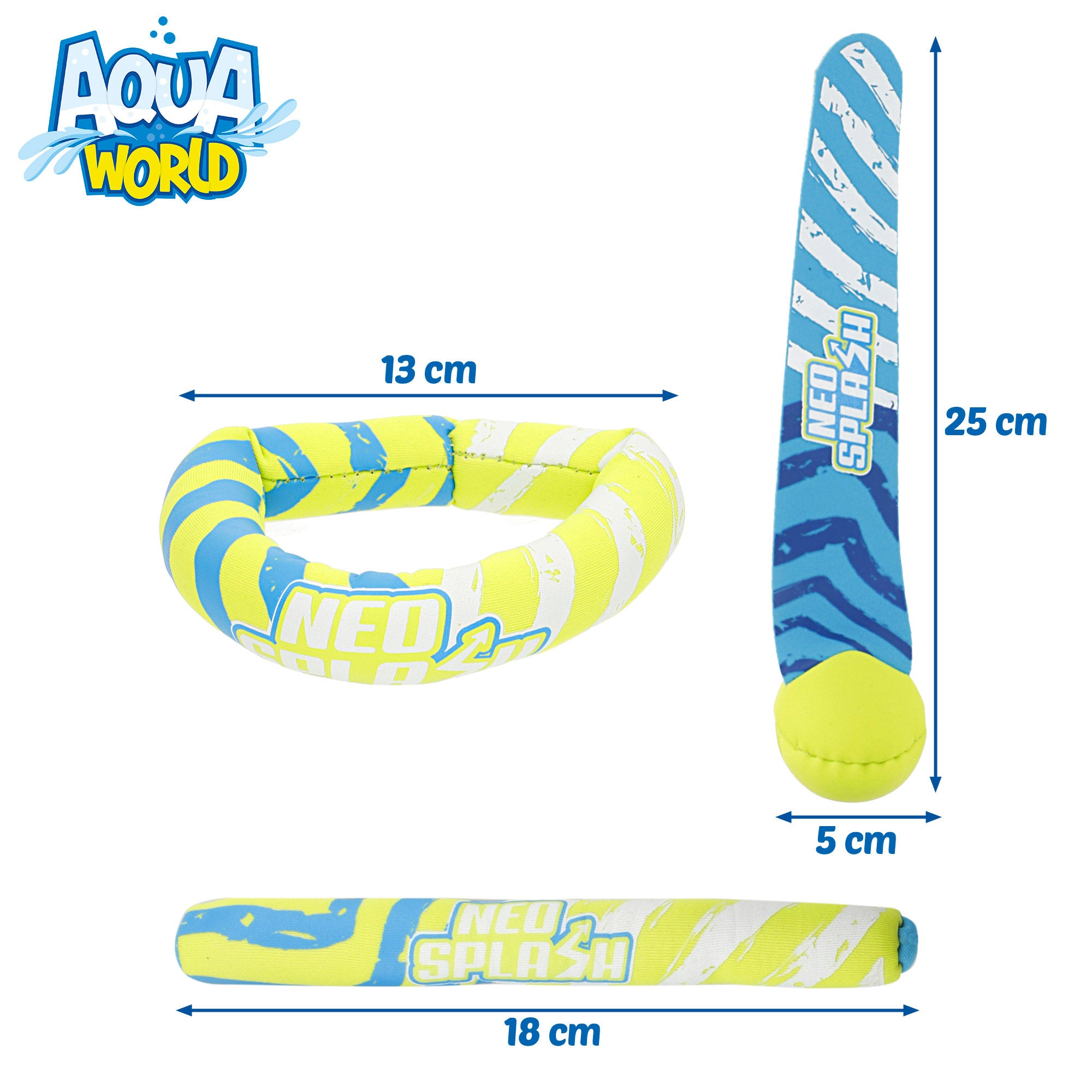 Set de 3 juegos acuáticos de buceo Aqua World