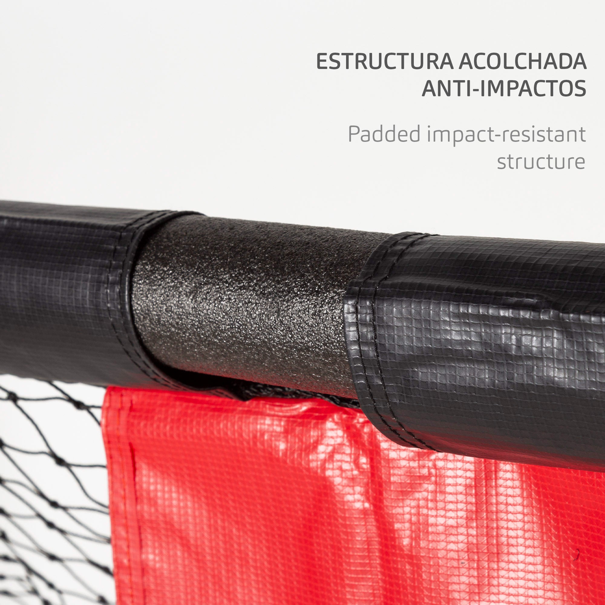 Aktive Portería de fútbol 2,5 m estructura con protección, red y piquetas