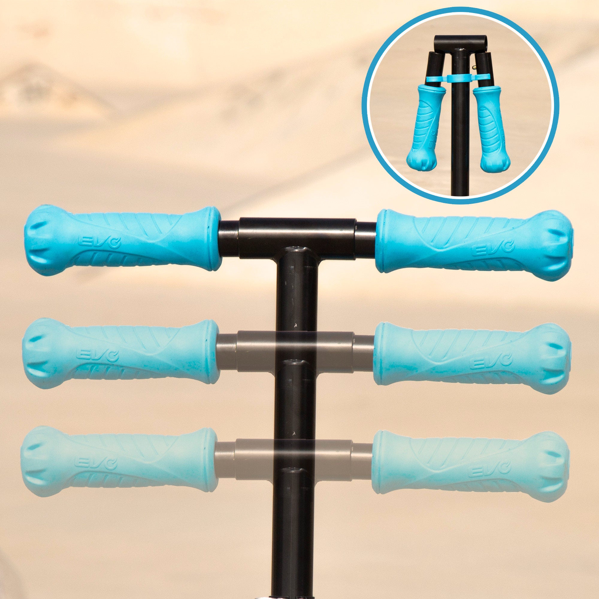 Patinete 2 ruedas plegable y ajustable azul EVO