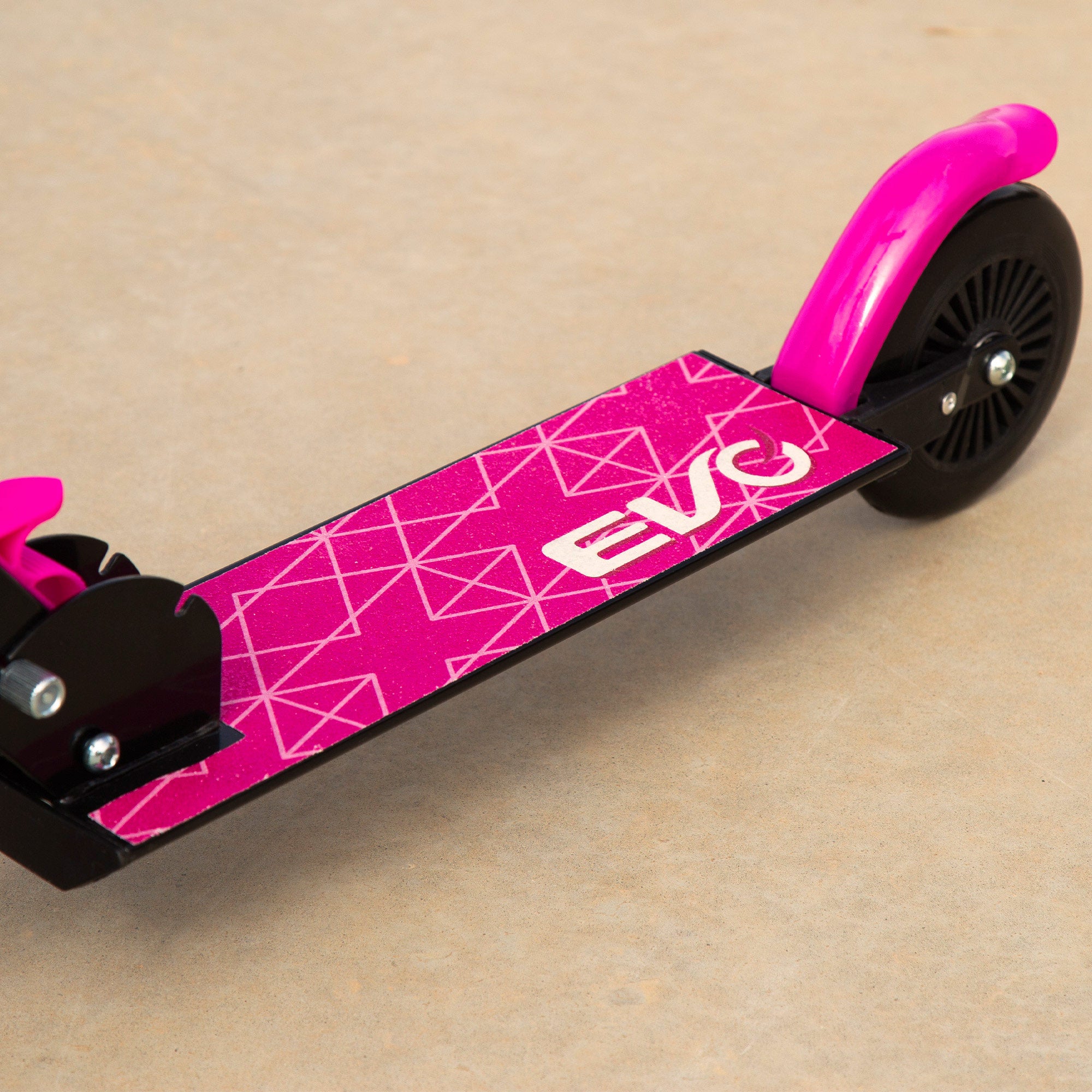 Patinete 2 ruedas plegable y ajustable rosa EVO