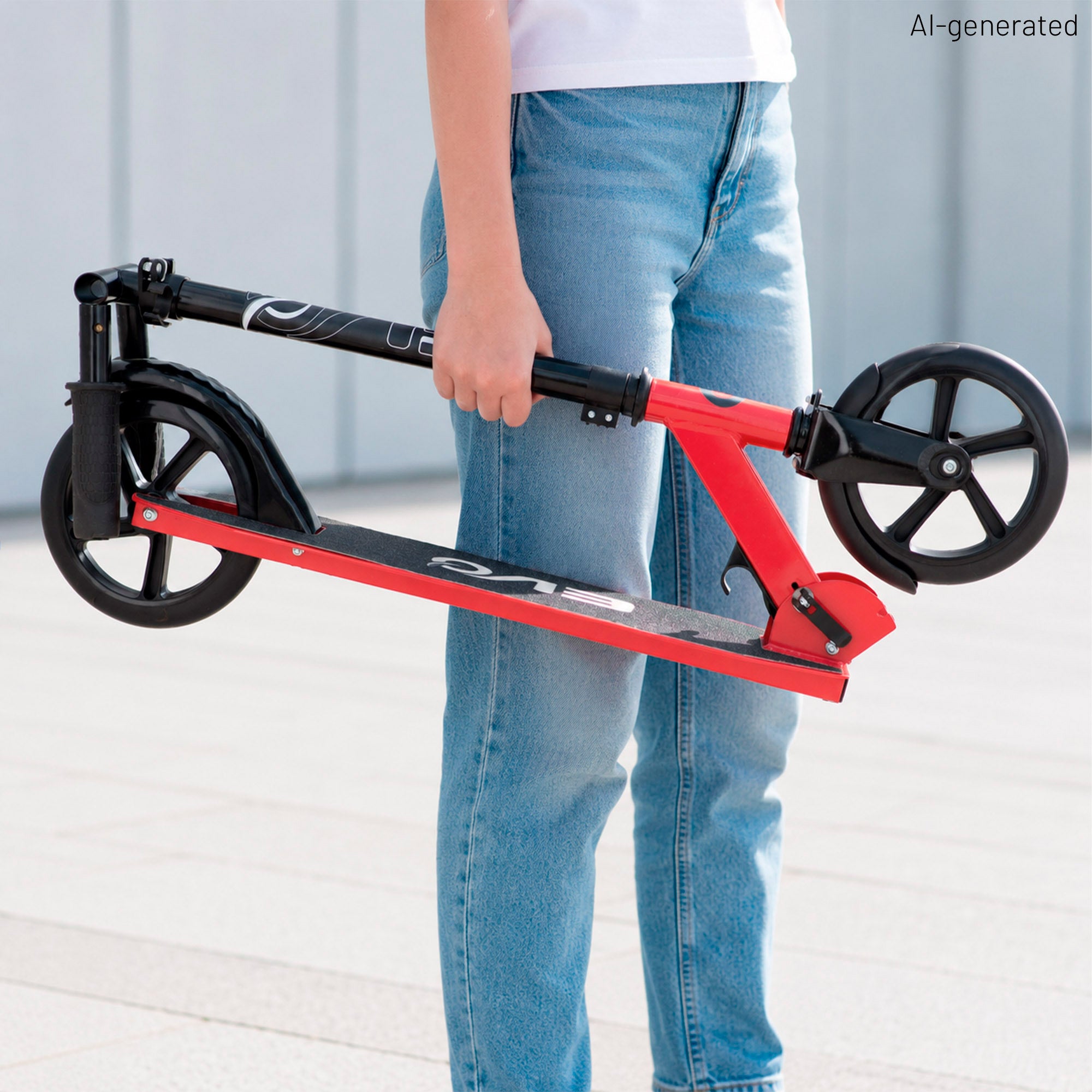 Patinete plegable rojo + 8 años EVO