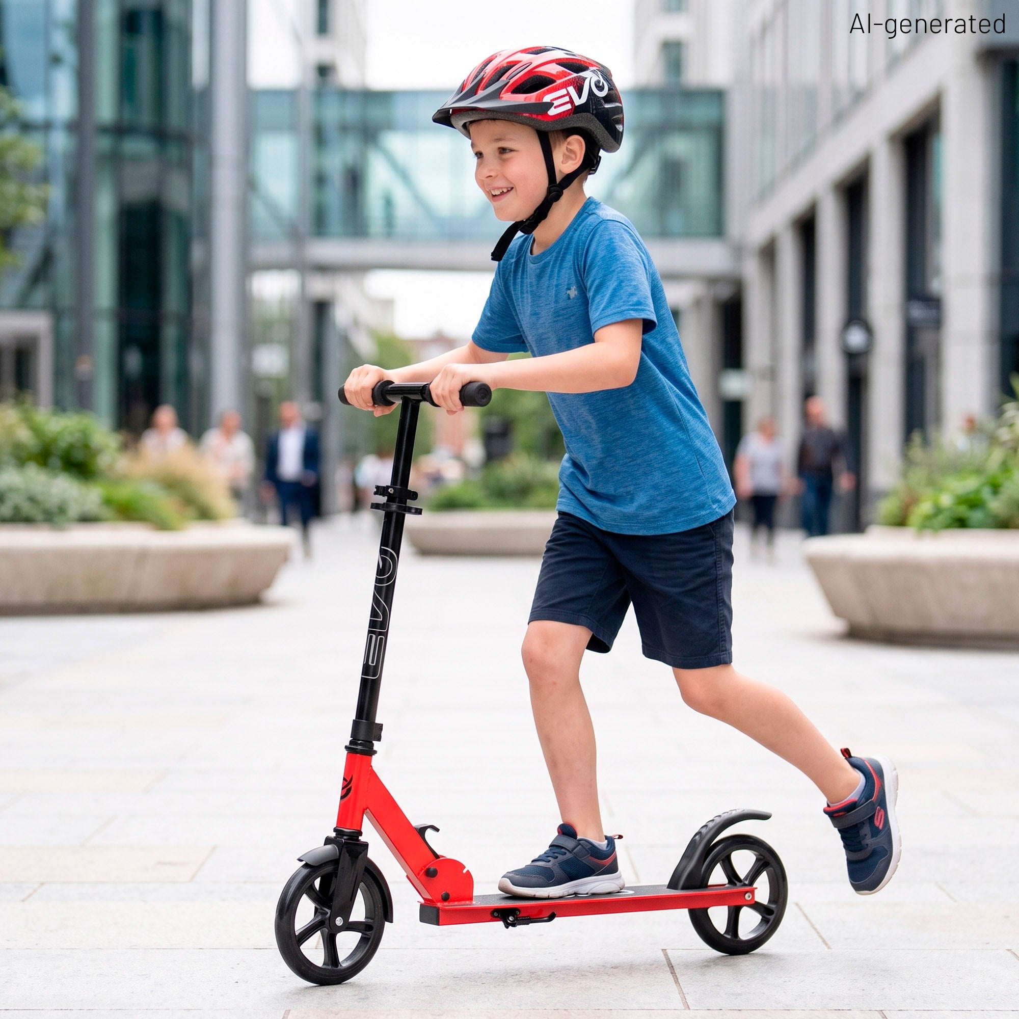 Patinete plegable rojo + 8 años EVO