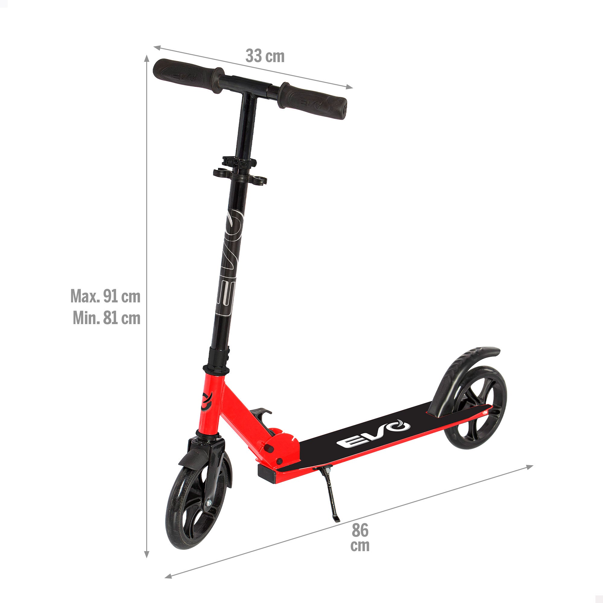 Patinete plegable rojo + 8 años EVO