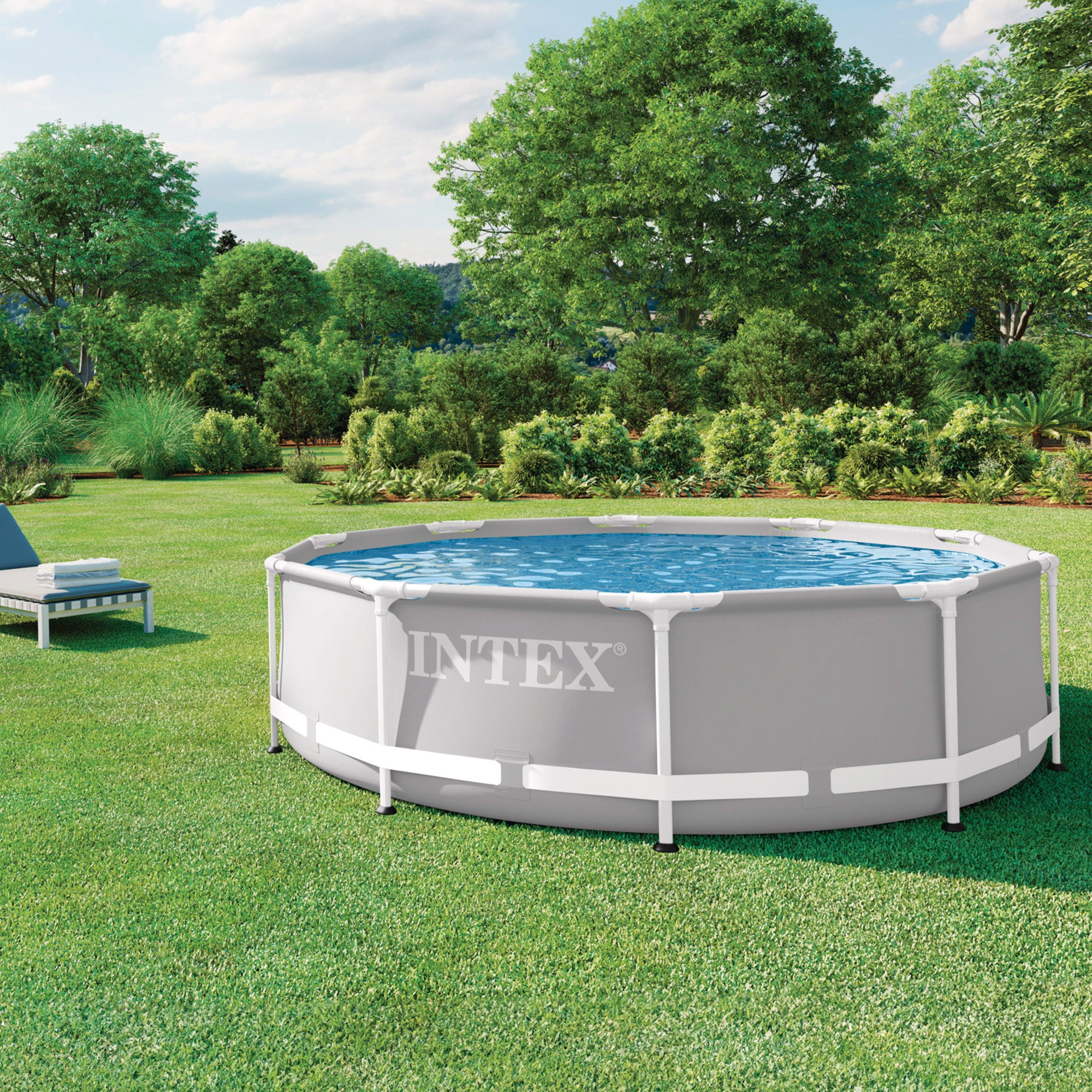 INTEX Piscina desmontable redonda Prism Frame 305x76 cm con depuradora