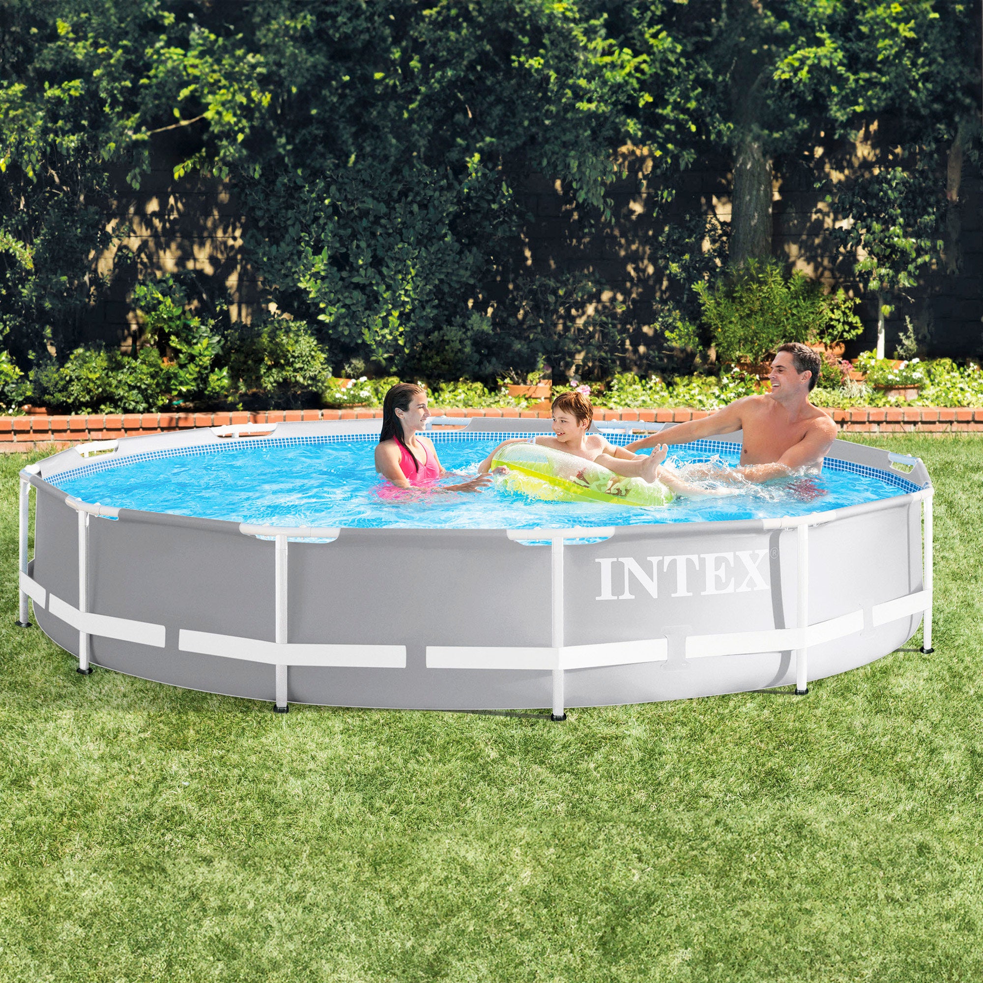 INTEX Piscina desmontable redonda Prism Frame 366x76 cm con depuradora