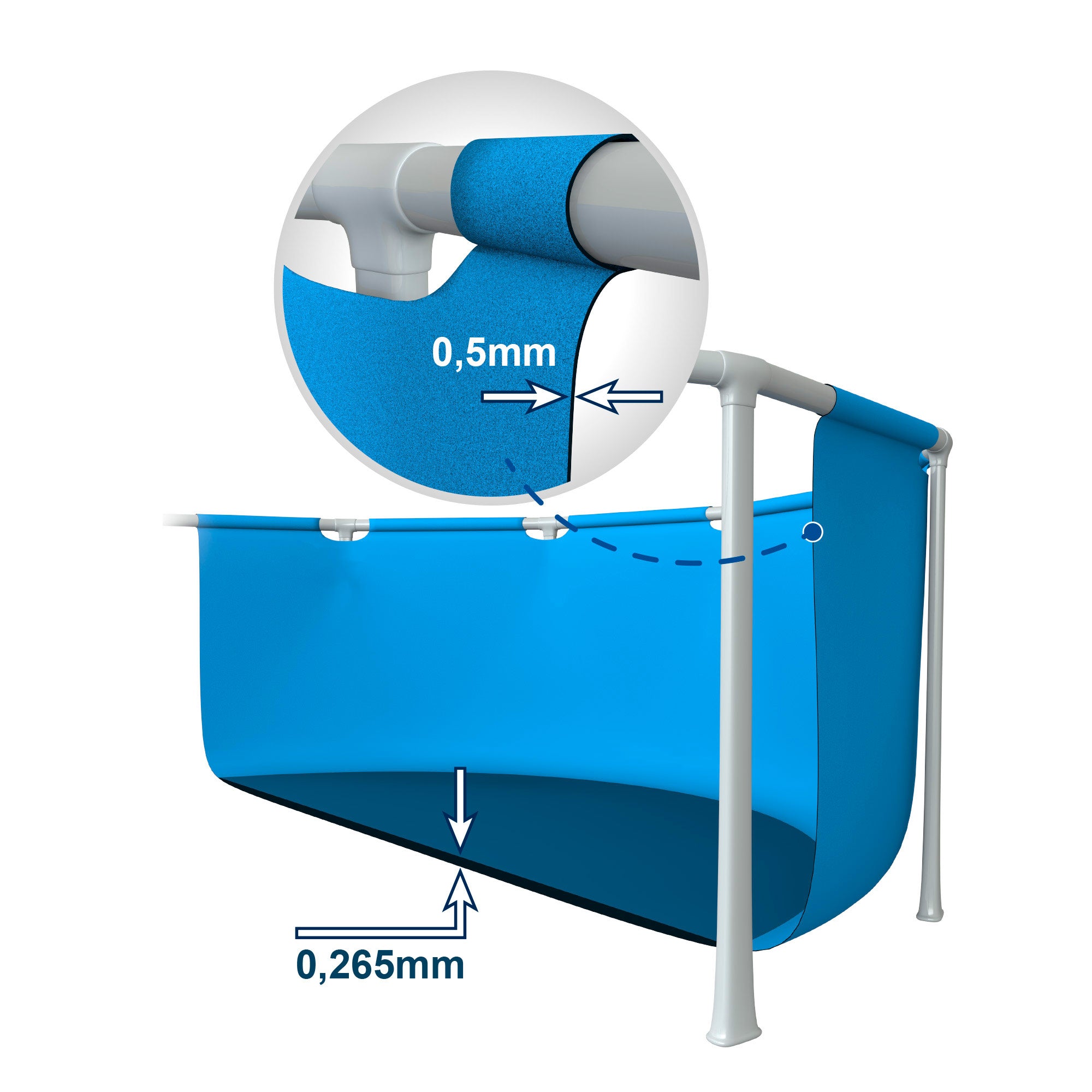 INTEX Piscina tubular redonda Metal Frame