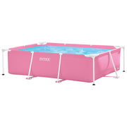INTEX Piscina desmontable Small Frame rosa 220x150x60 cm - 1.662 l