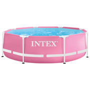 INTEX Piscina desmontable Metal Frame rosa Ø244x76 cm - 2.843 l