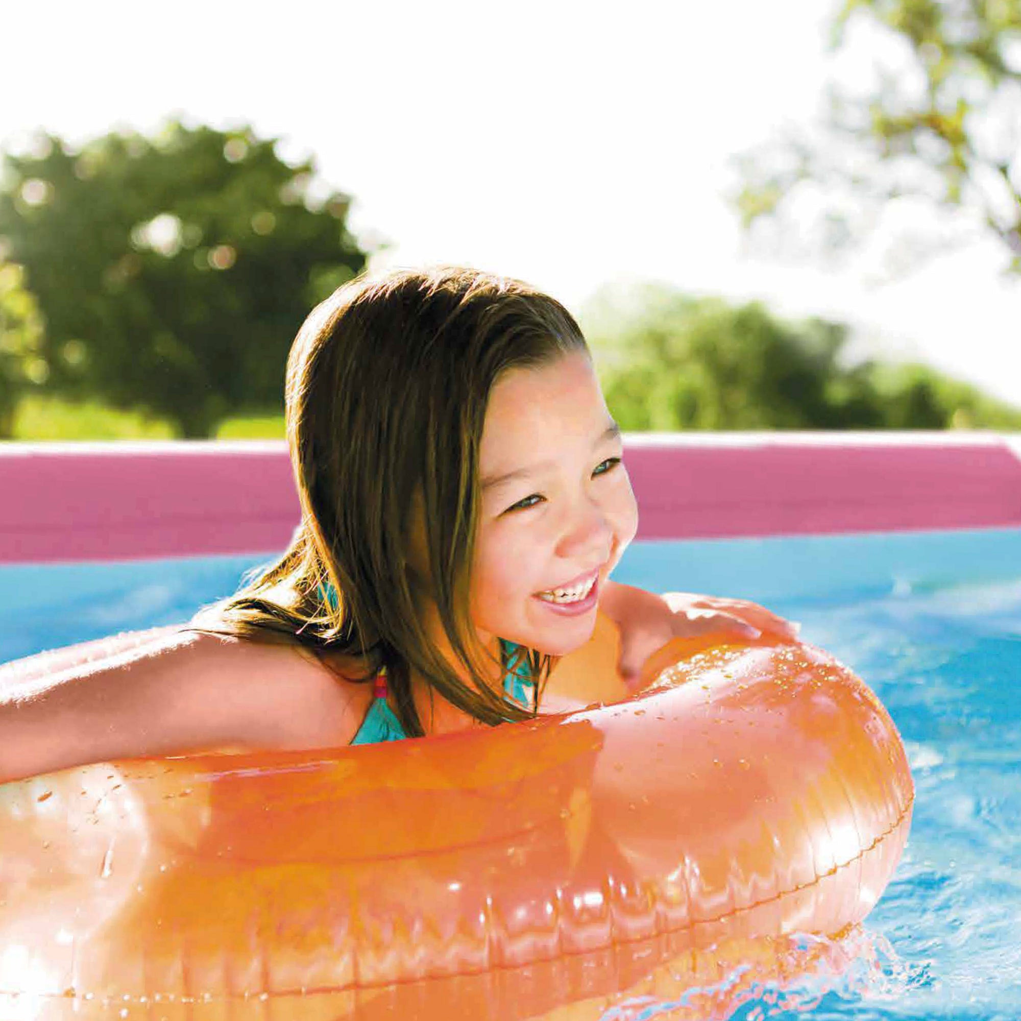 INTEX Piscina desmontable Metal Frame rosa Ø244x76 cm - 2.843 l