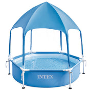INTEX Piscina desmontable hexagonal 700 litros Canopy Metal Frame con toldo desmontable