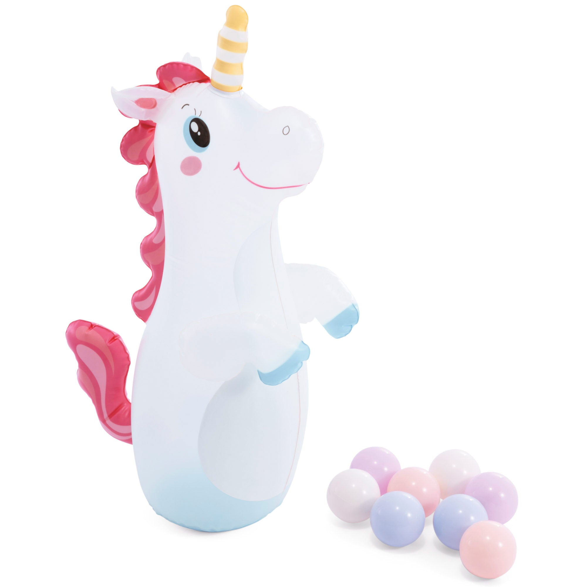 INTEX Centro de juegos hinchable castillo unicornio con tobogán