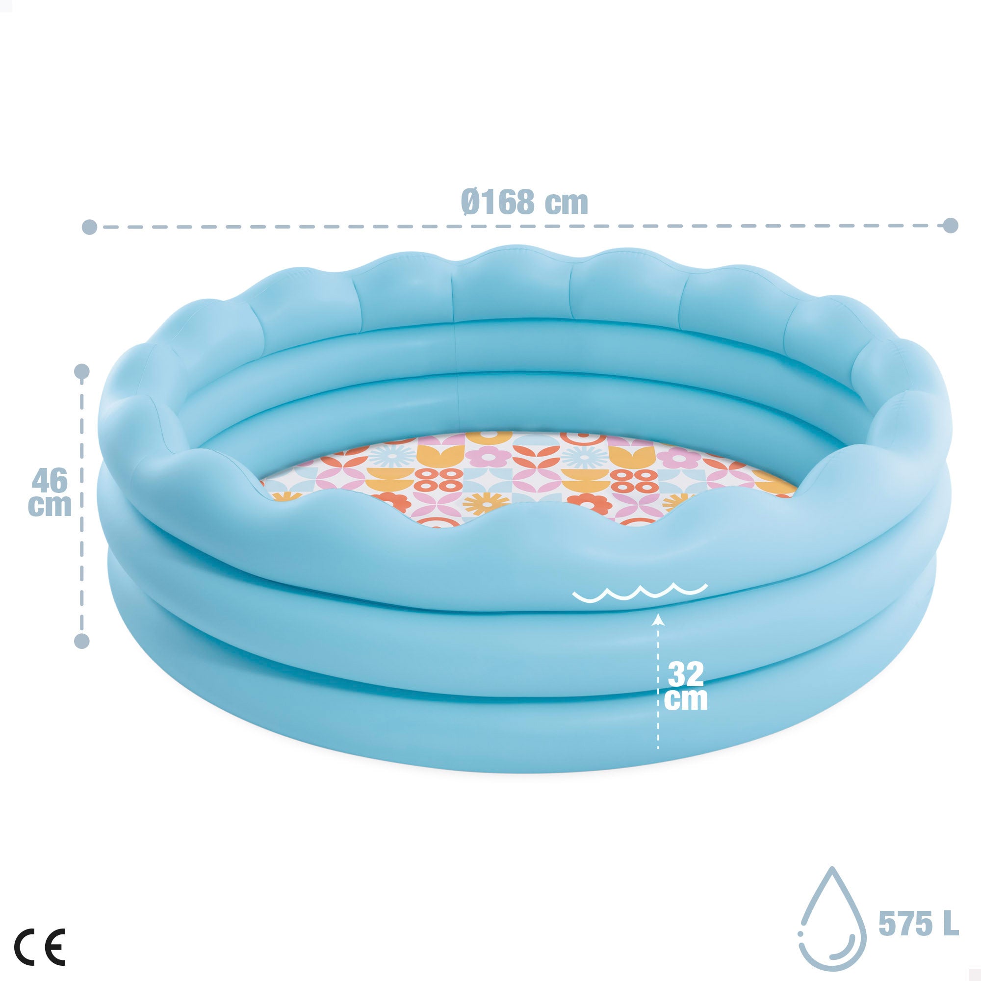INTEX Piscina hinchable infantil circular D168x45 cm